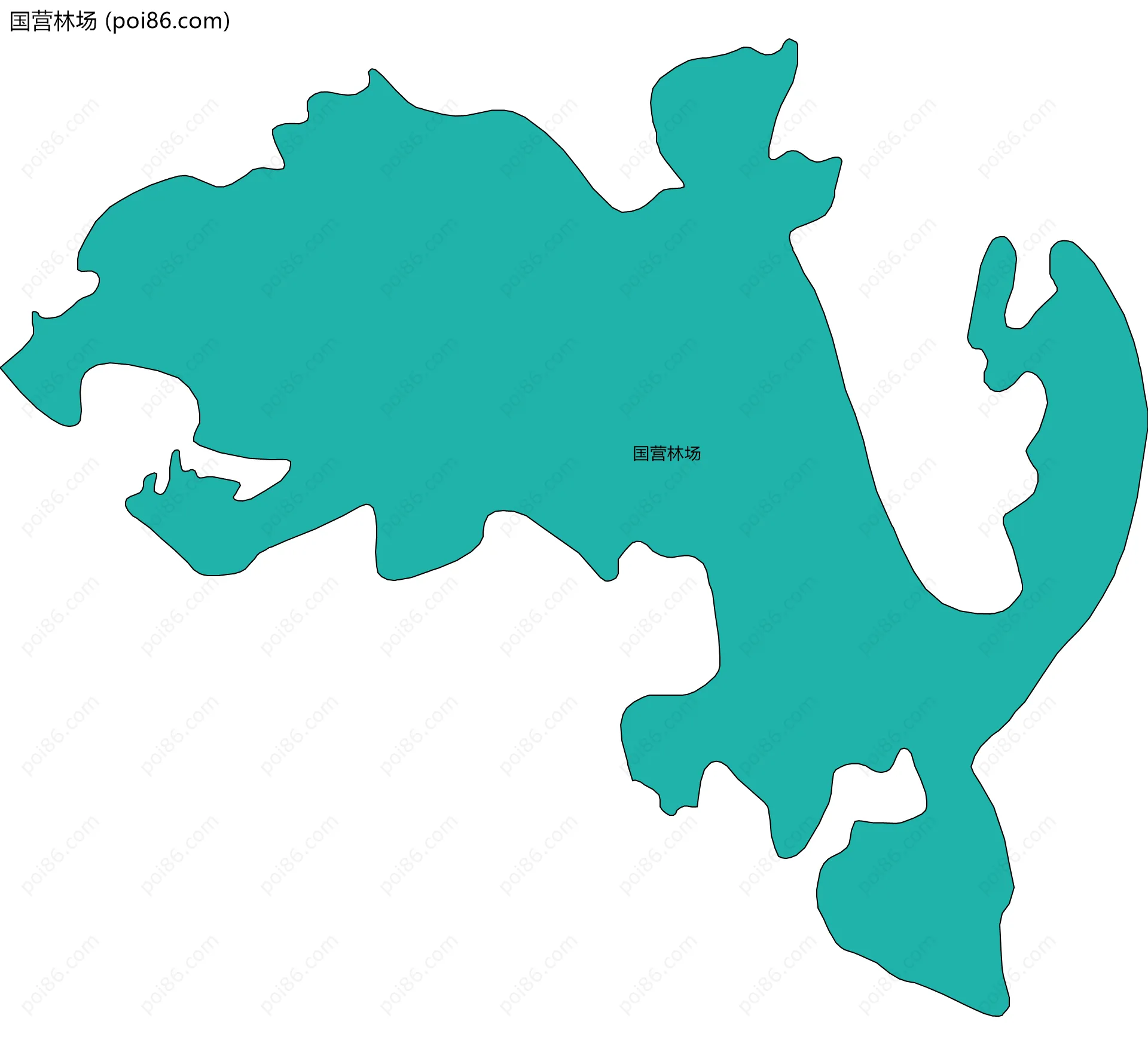 国营林场边界地图