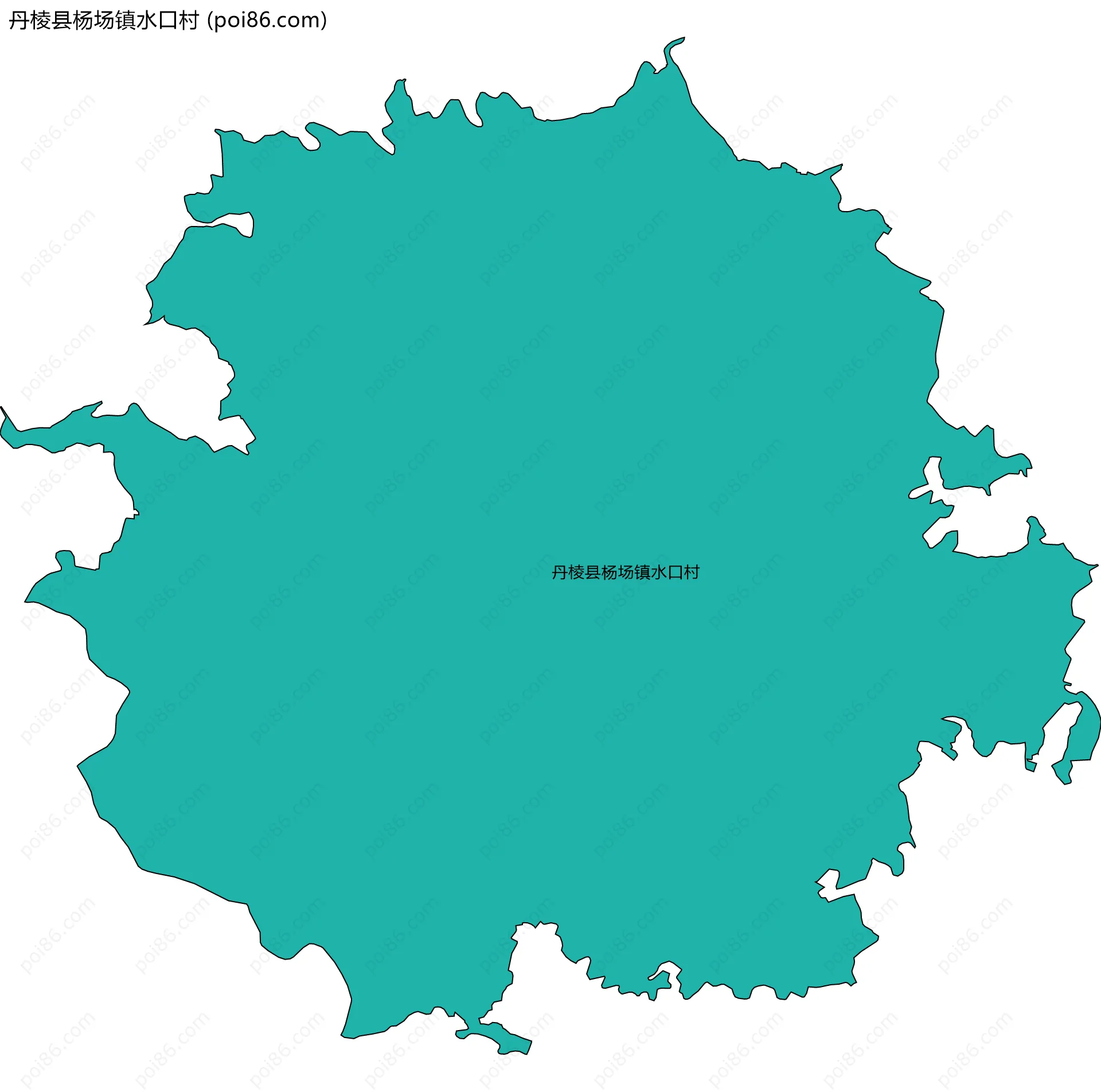 丹棱县杨场镇水口村边界地图