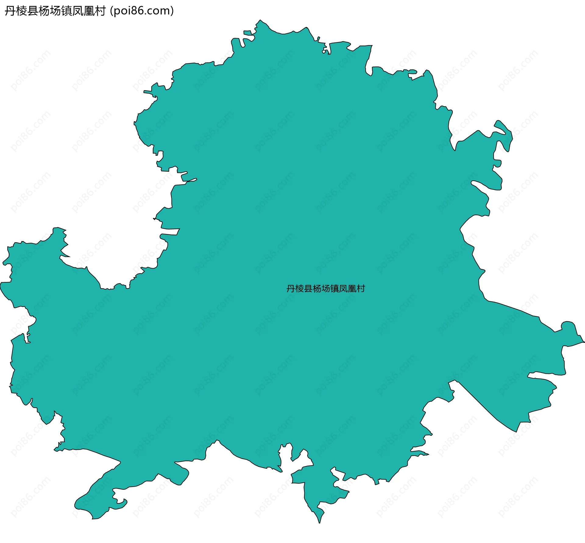 丹棱县杨场镇凤凰村边界地图