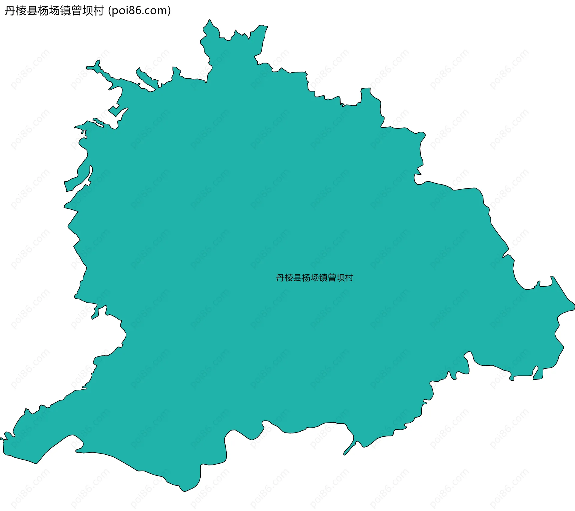 丹棱县杨场镇曾坝村边界地图