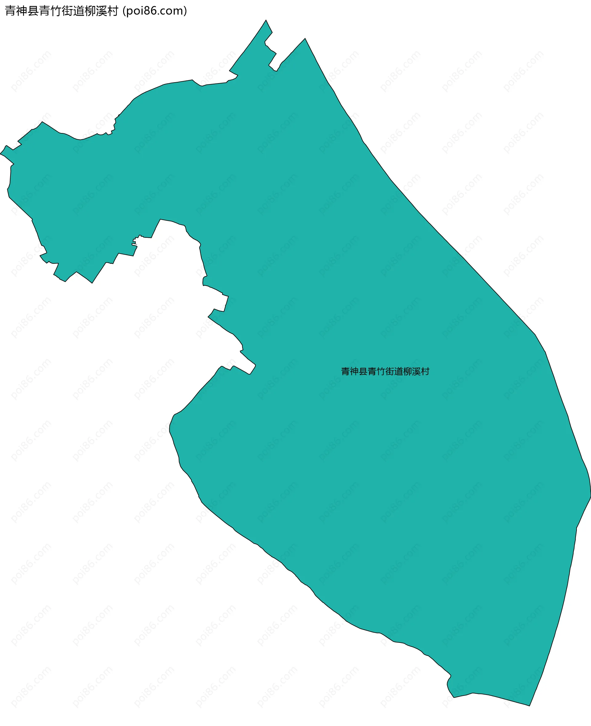 青神县青竹街道柳溪村边界地图