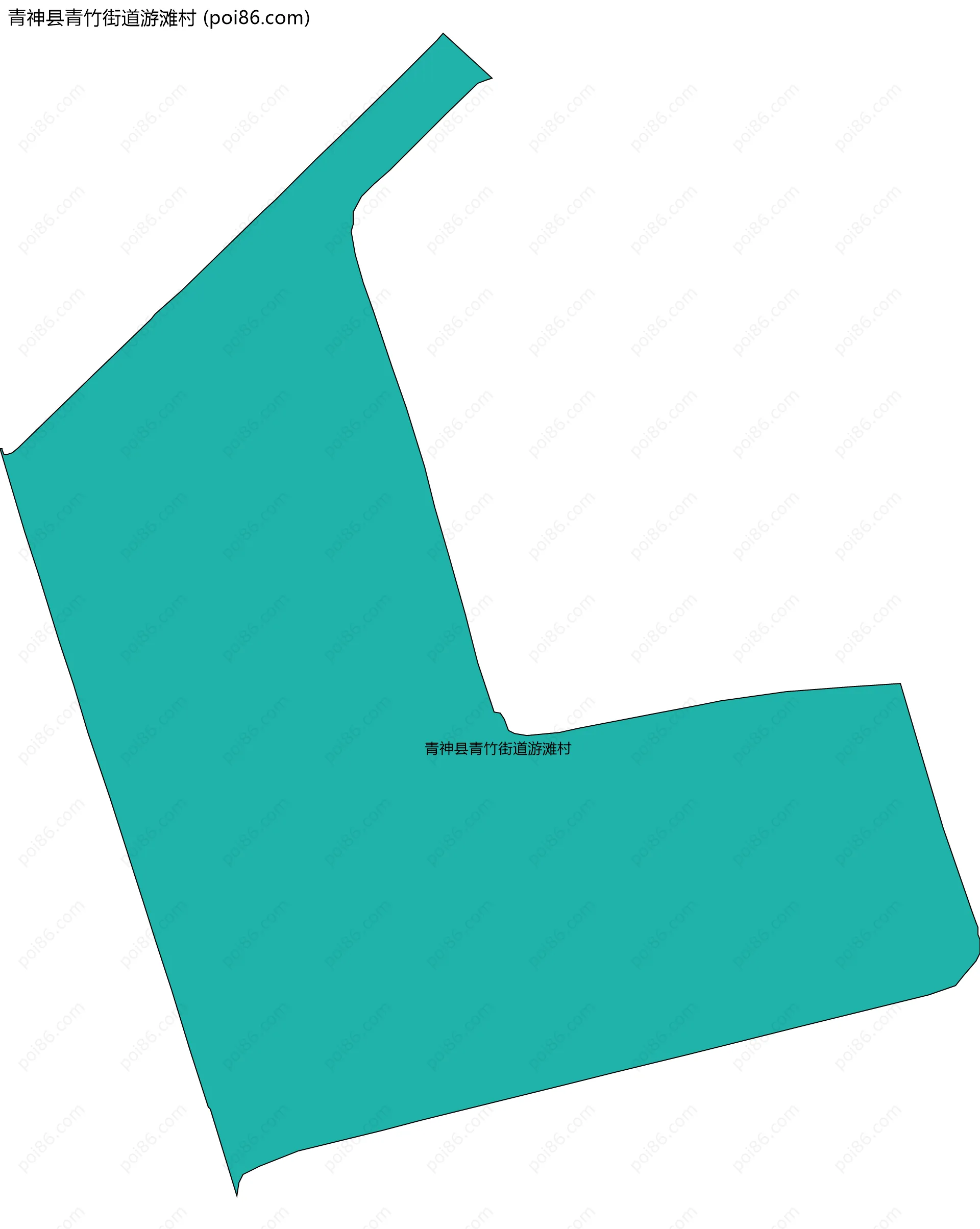 青神县青竹街道游滩村边界地图