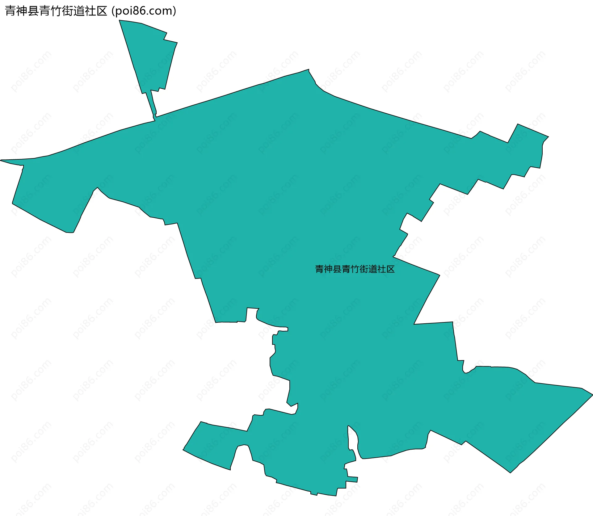 青神县青竹街道社区边界地图