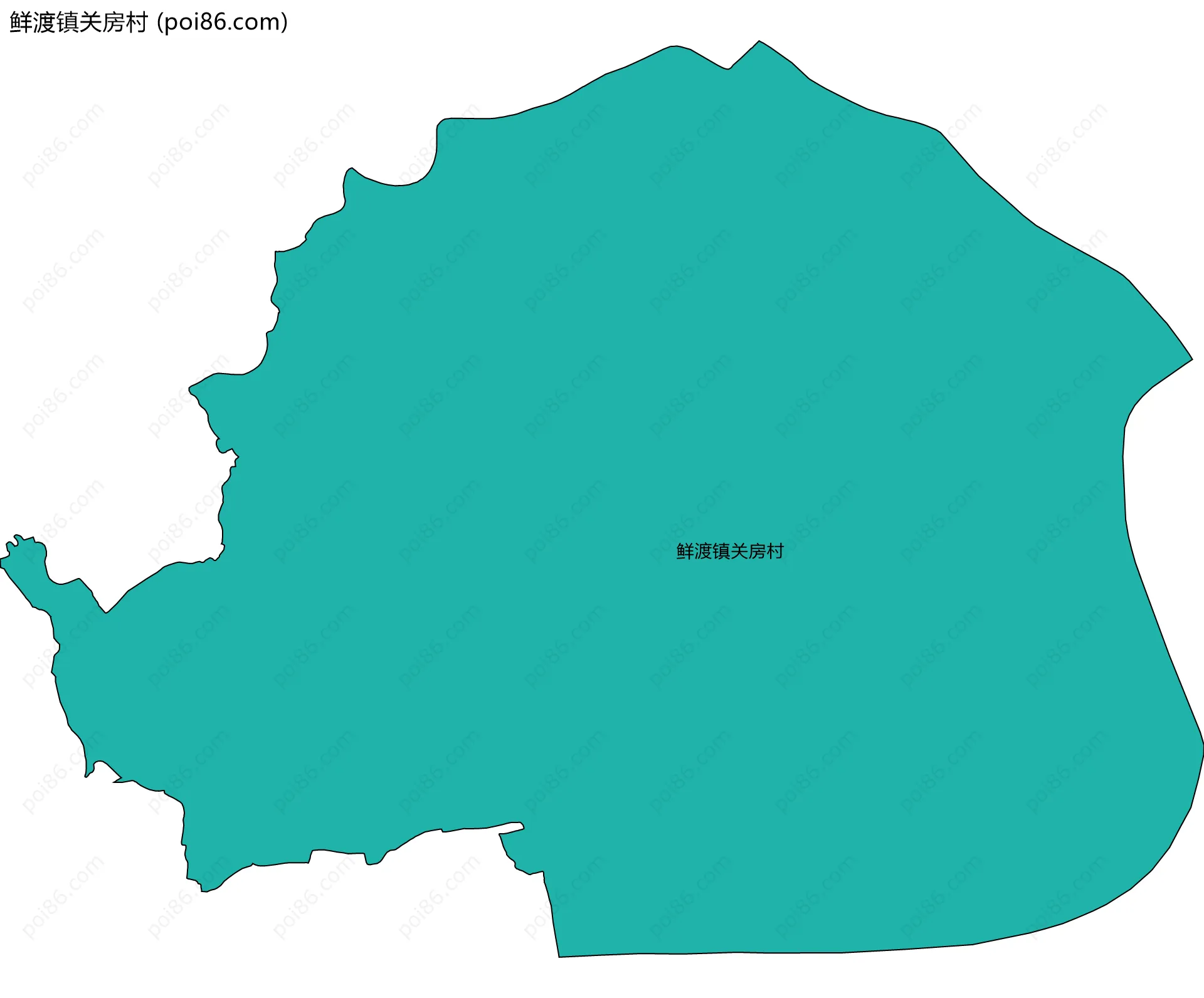 鲜渡镇关房村边界地图