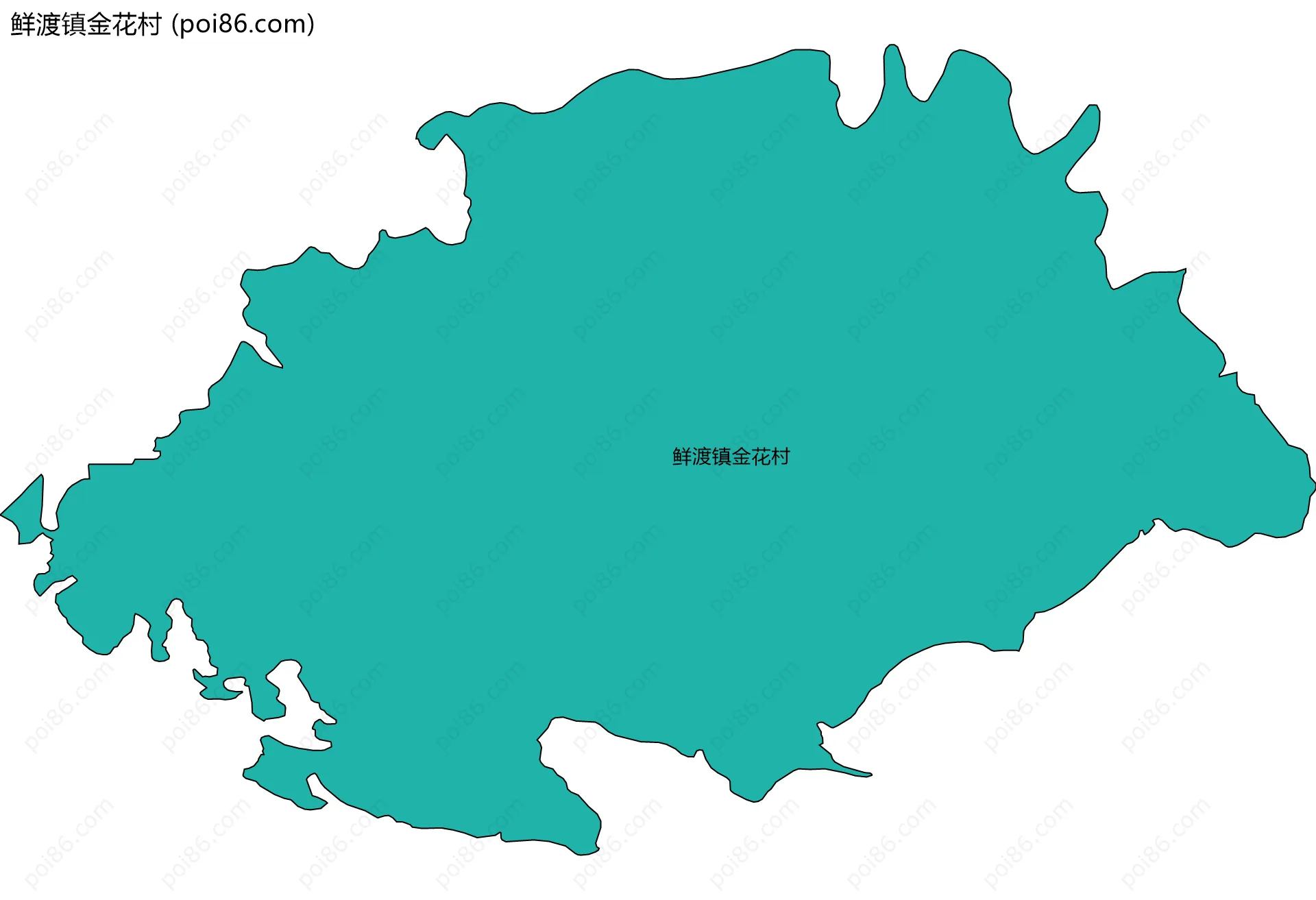 鲜渡镇金花村边界地图