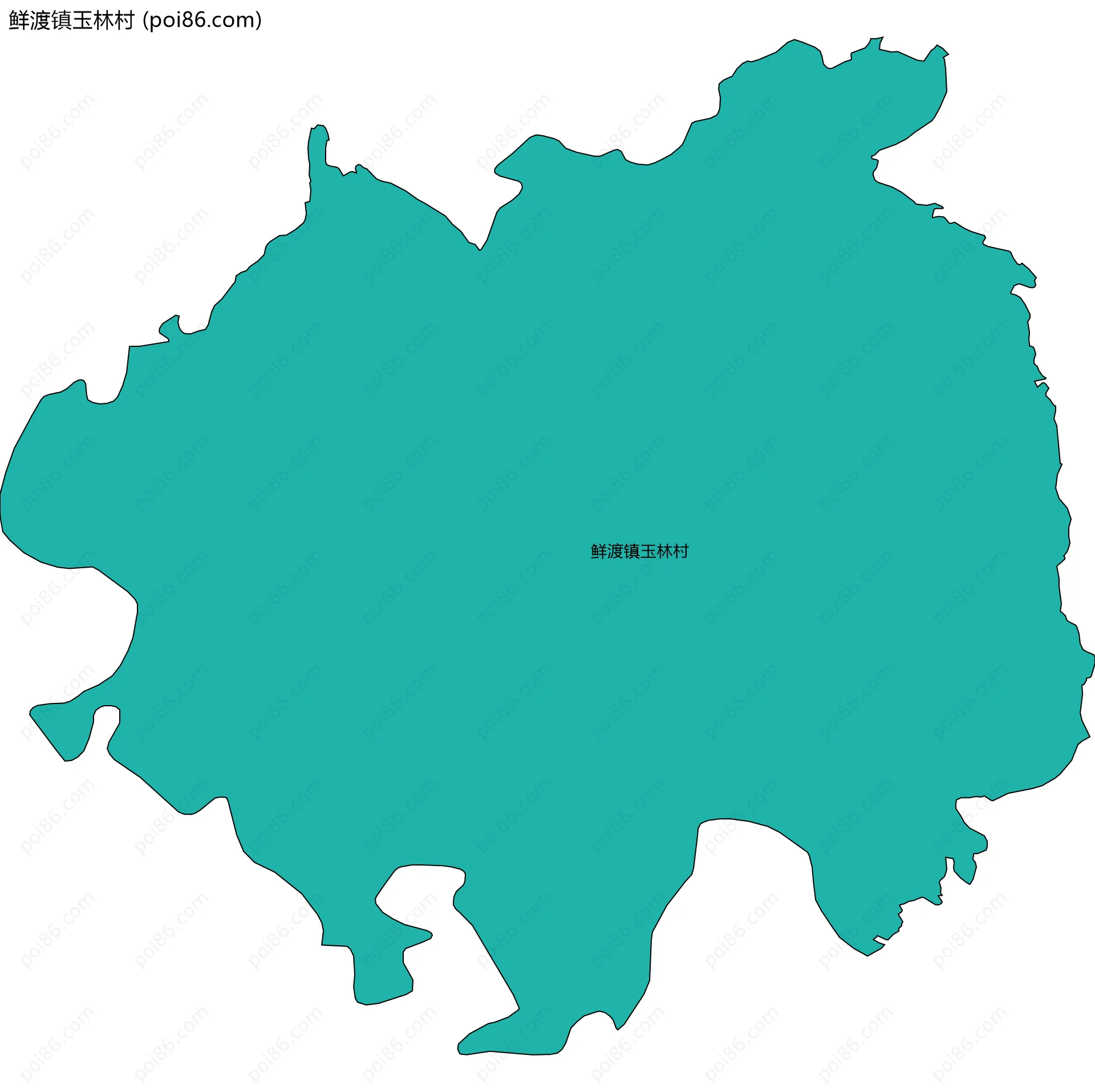 鲜渡镇玉林村边界地图