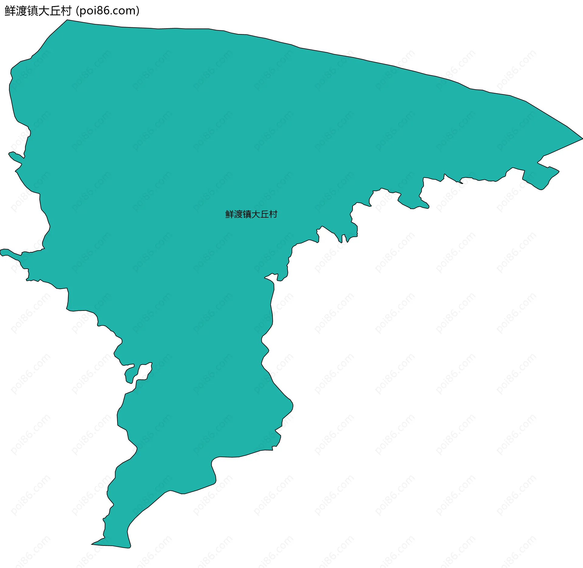 鲜渡镇大丘村边界地图