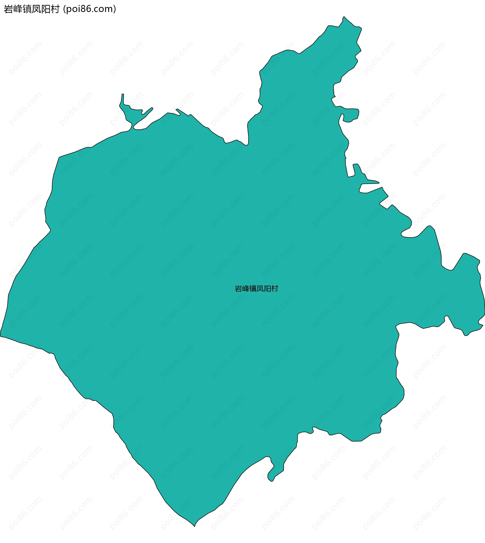 岩峰镇凤阳村边界地图