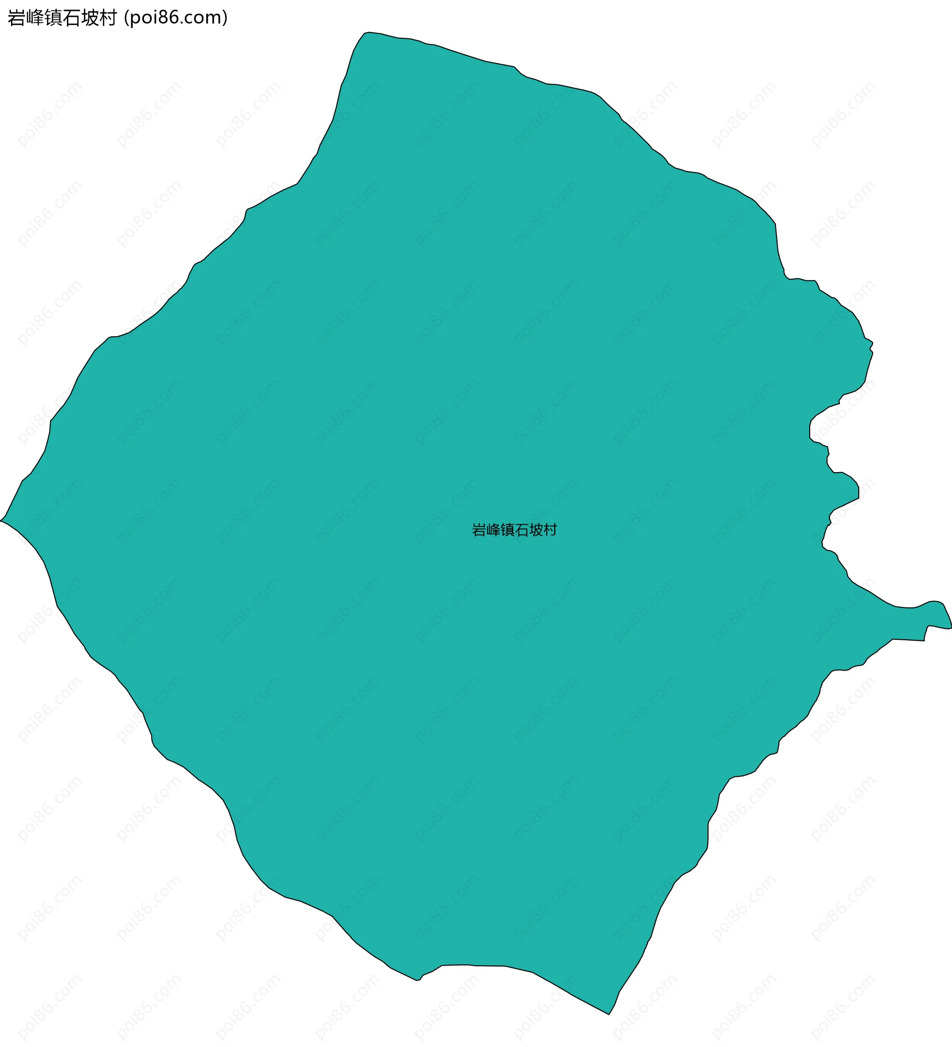 岩峰镇石坡村边界地图