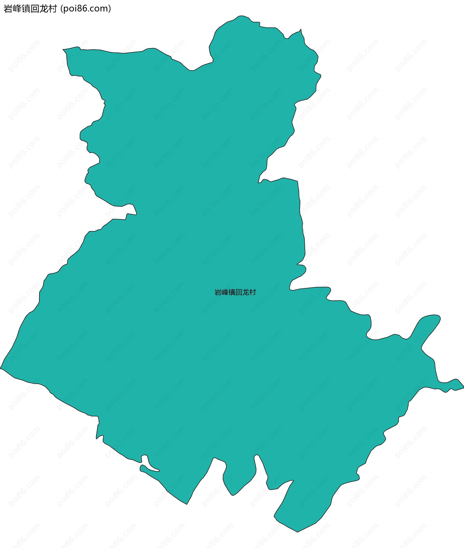 岩峰镇回龙村边界地图