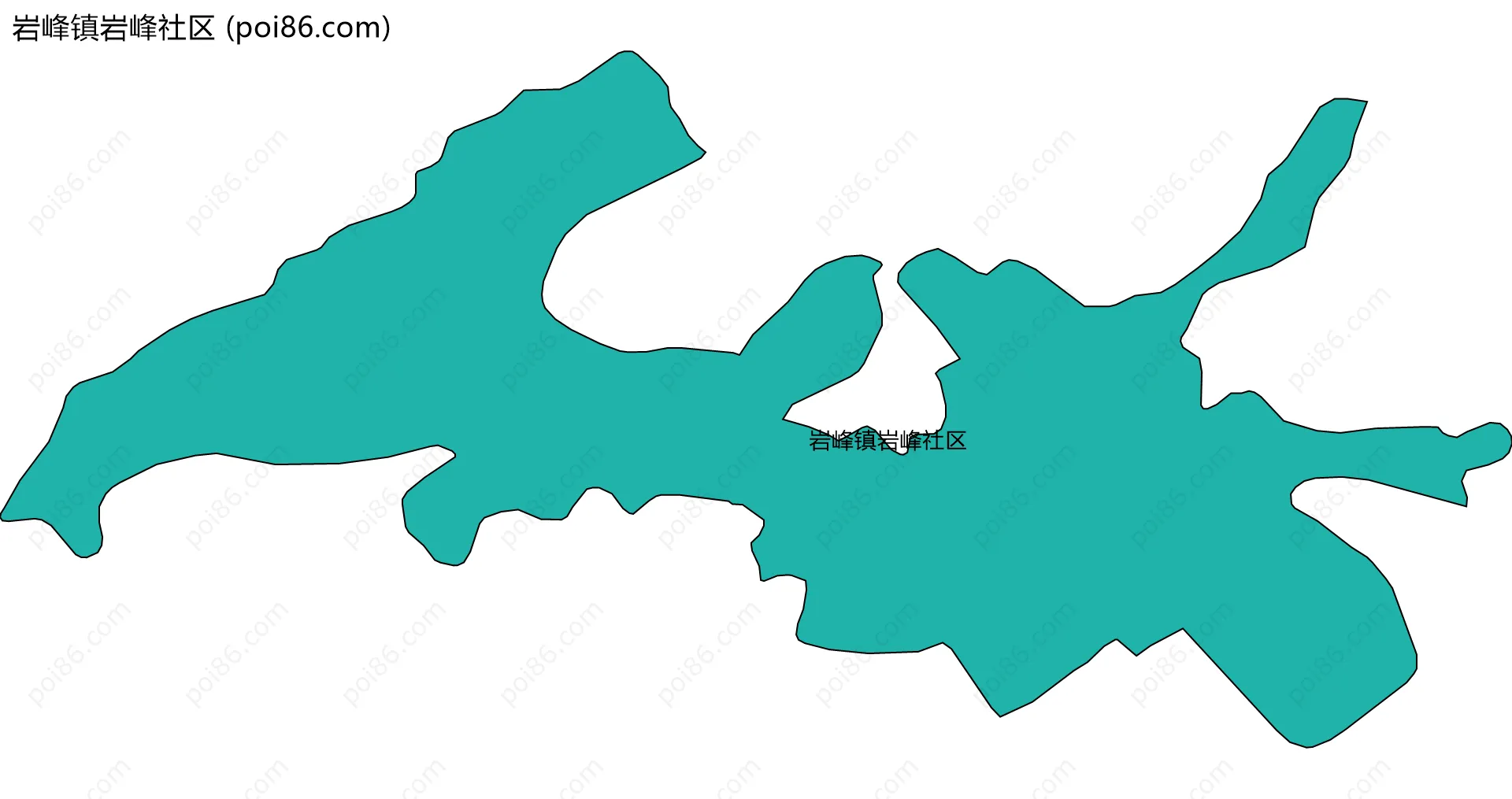 岩峰镇岩峰社区边界地图