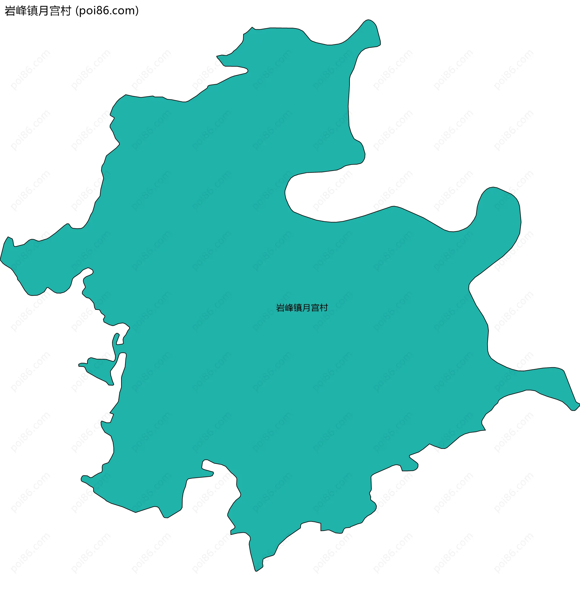 岩峰镇月宫村边界地图