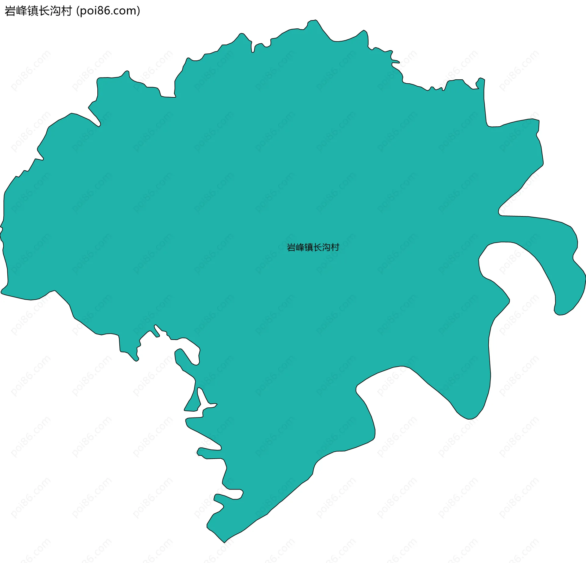 岩峰镇长沟村边界地图