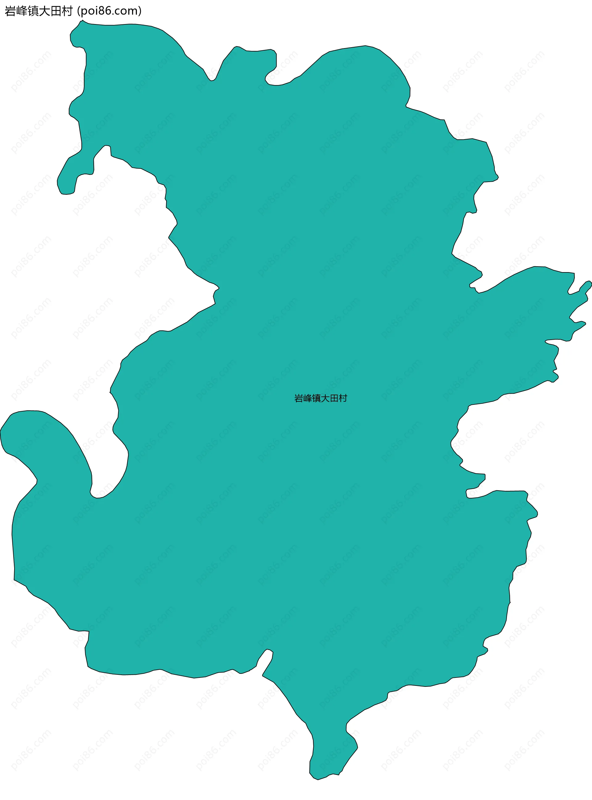 岩峰镇大田村边界地图