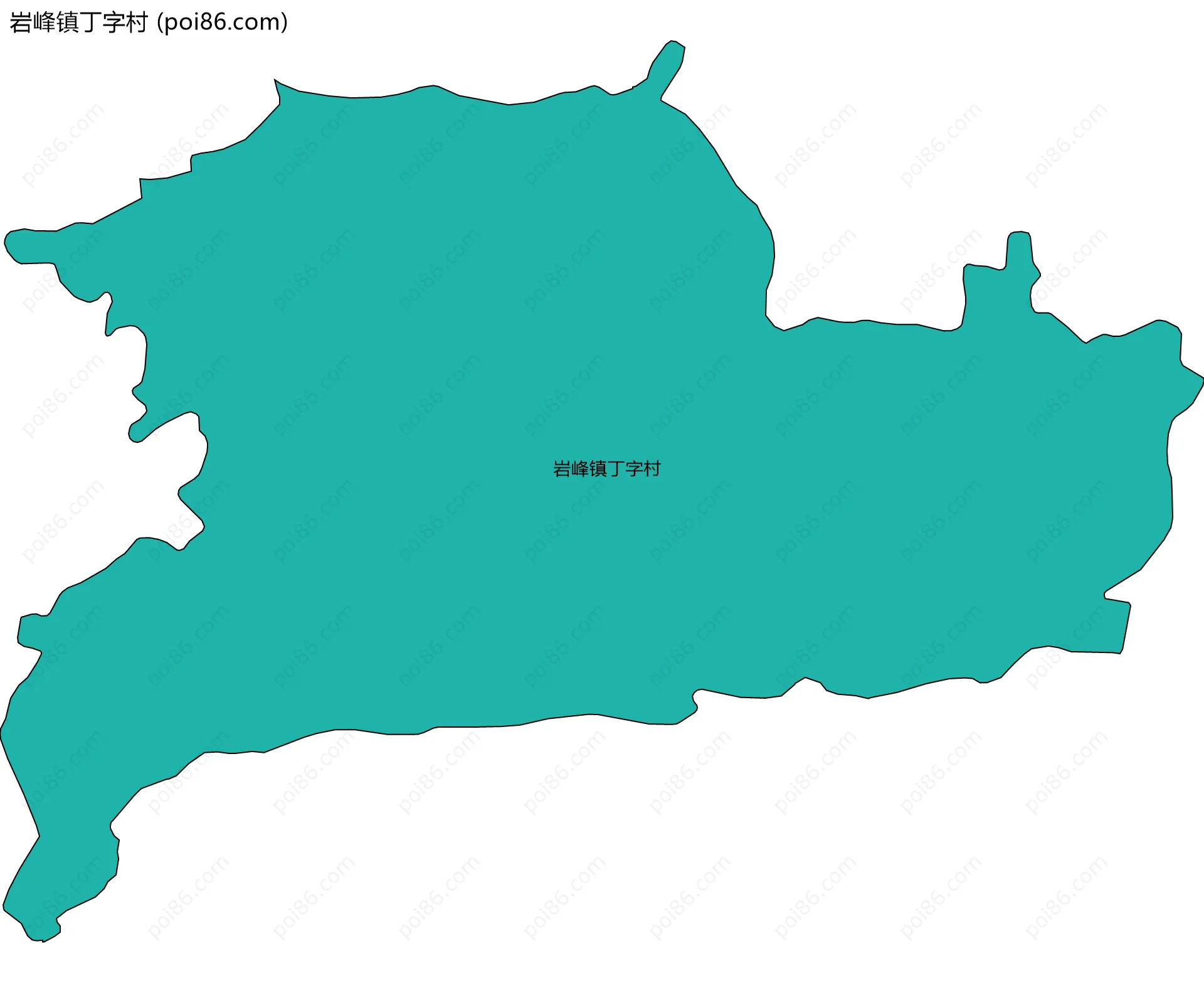 岩峰镇丁字村边界地图