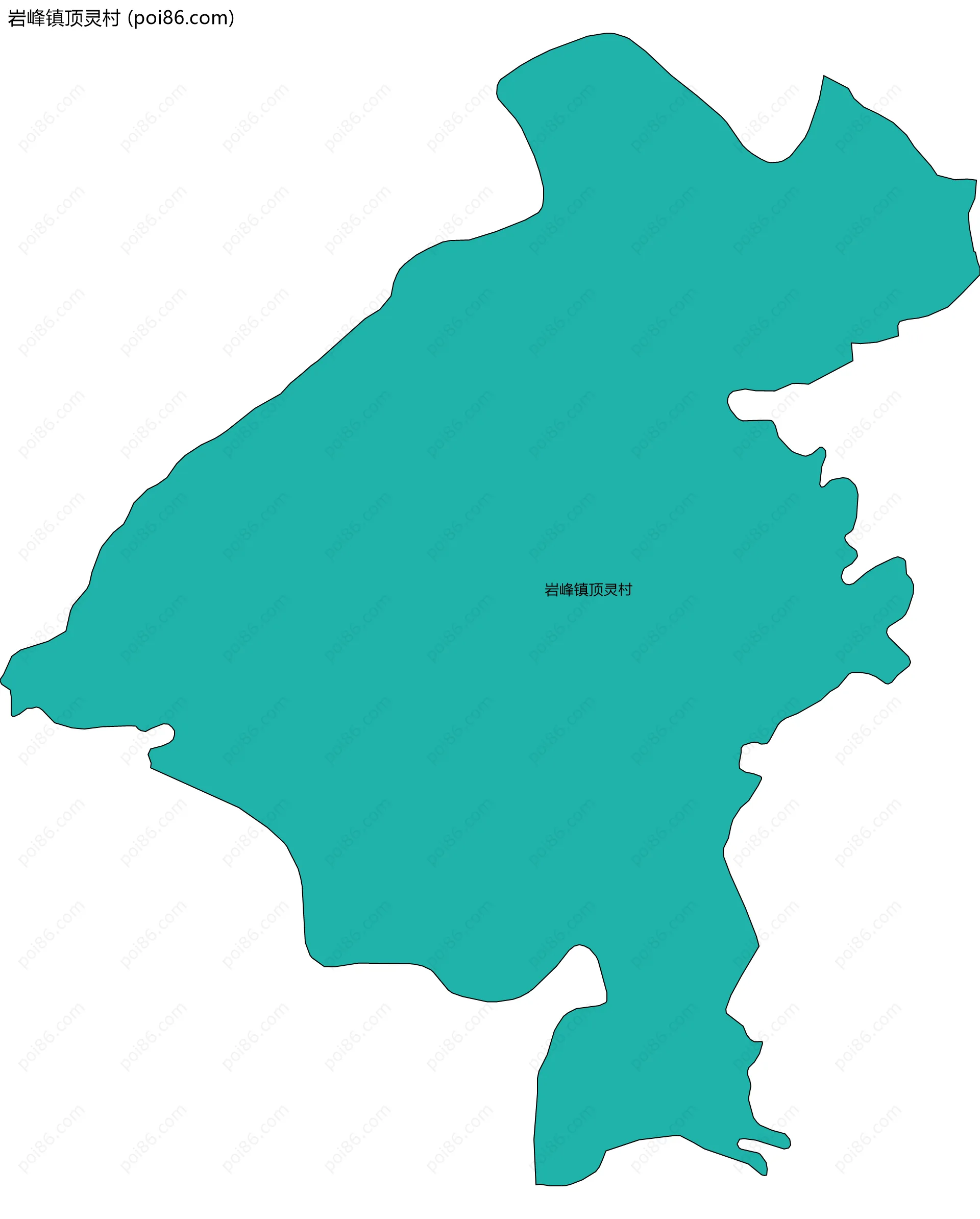 岩峰镇顶灵村边界地图