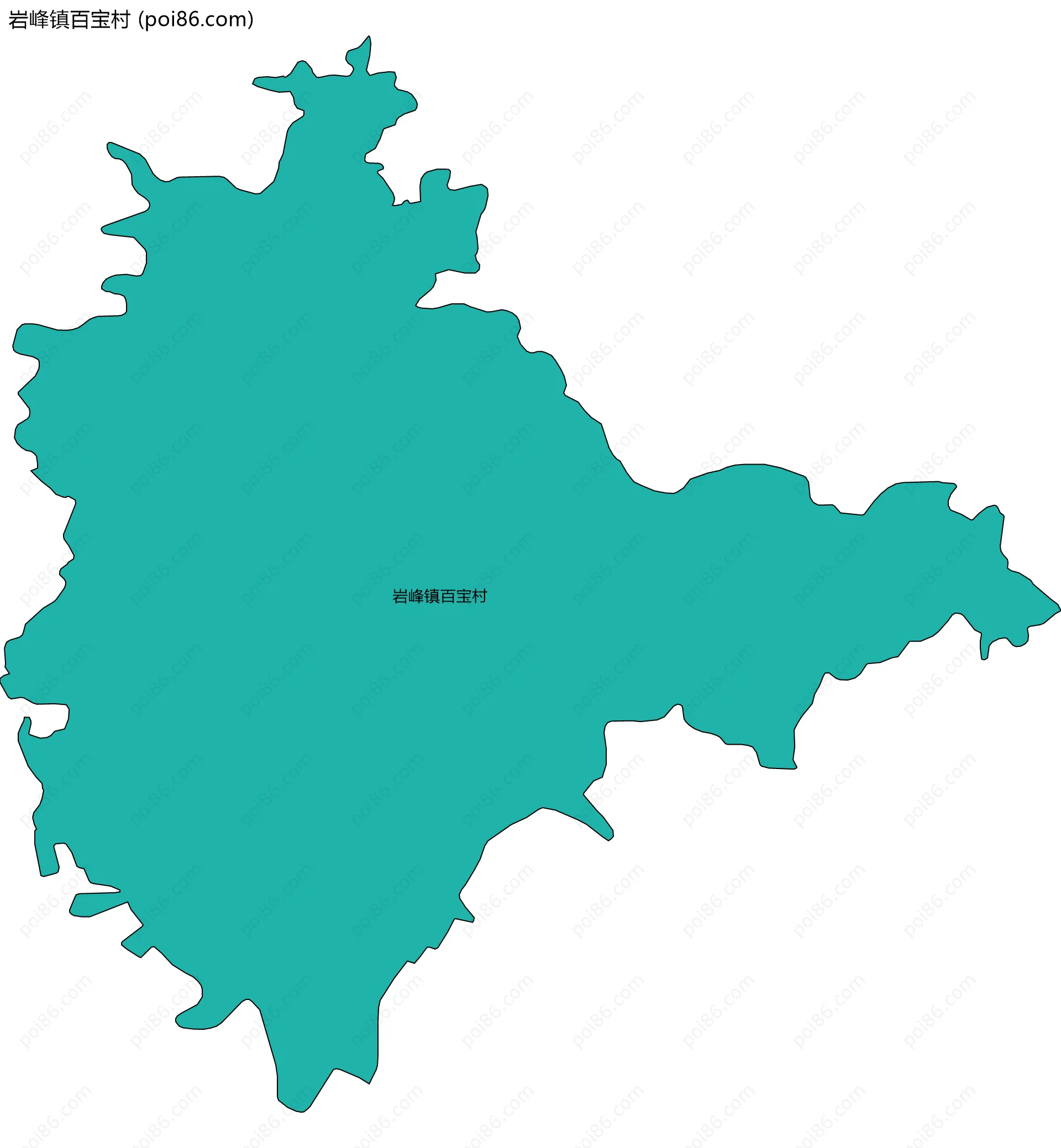 岩峰镇百宝村边界地图