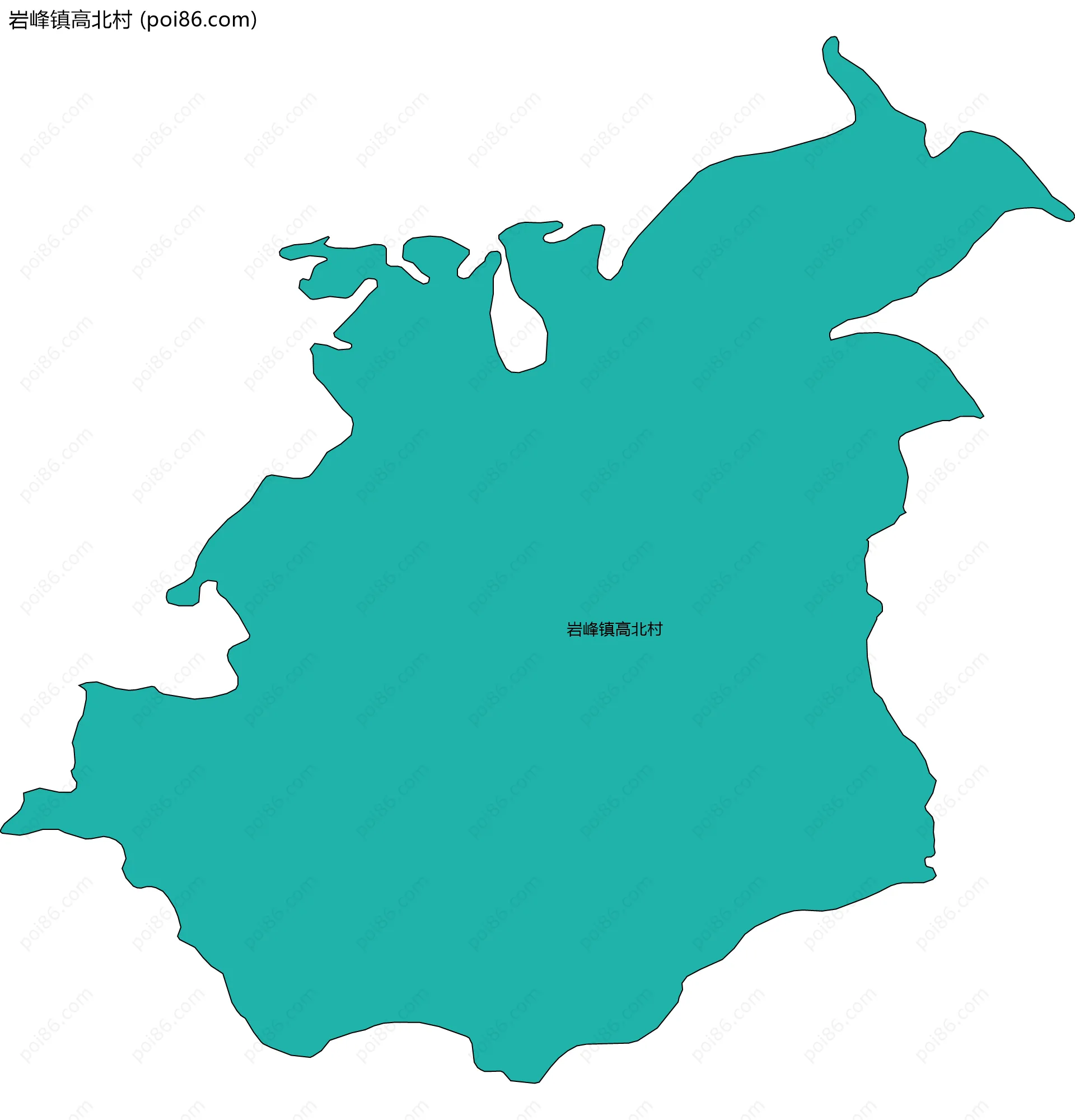 岩峰镇高北村边界地图
