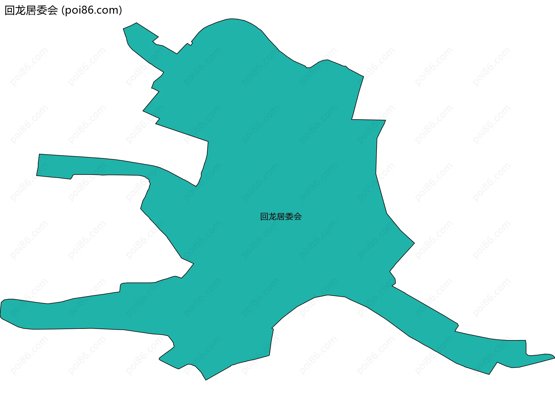 回龙居委会边界地图