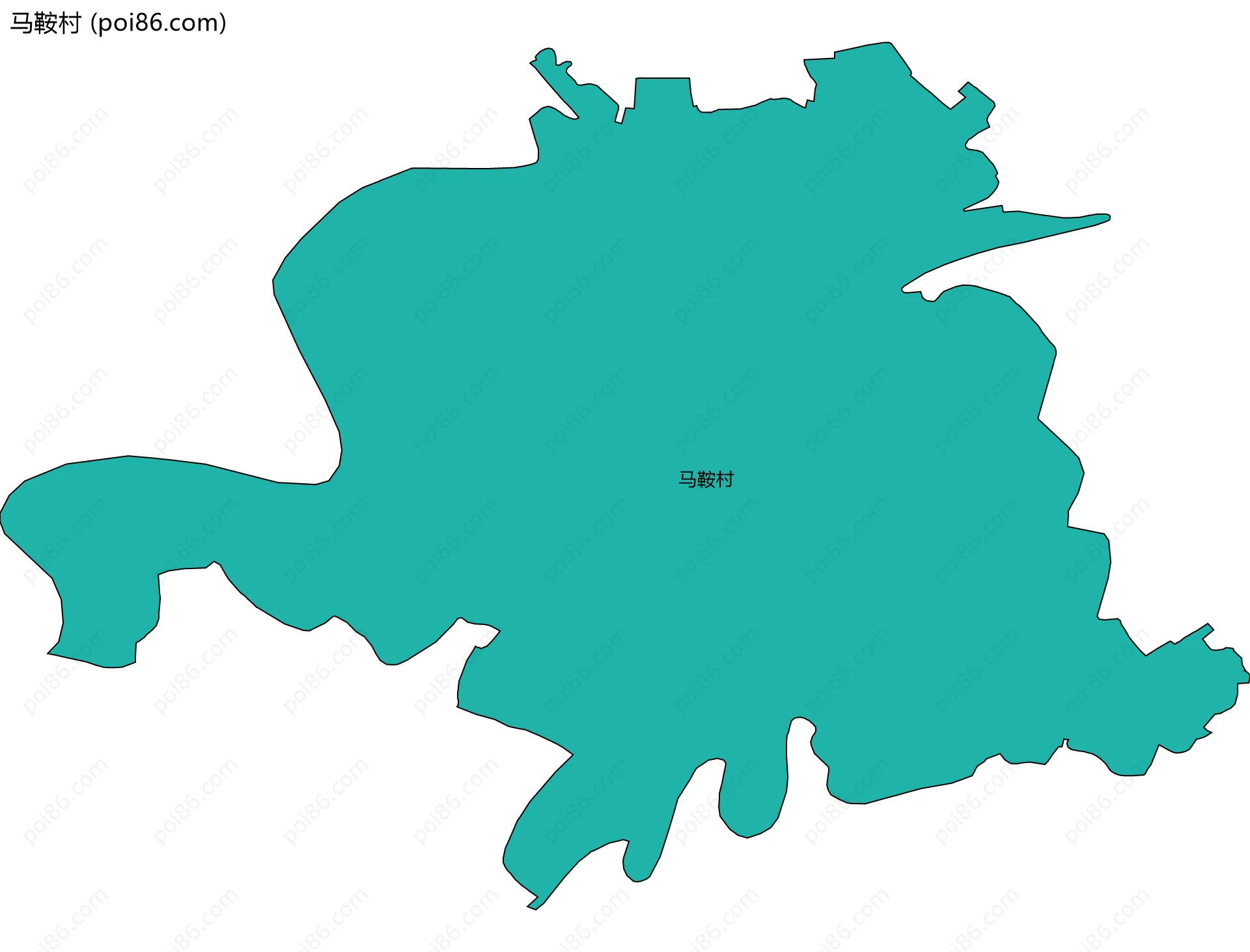 马鞍村边界地图