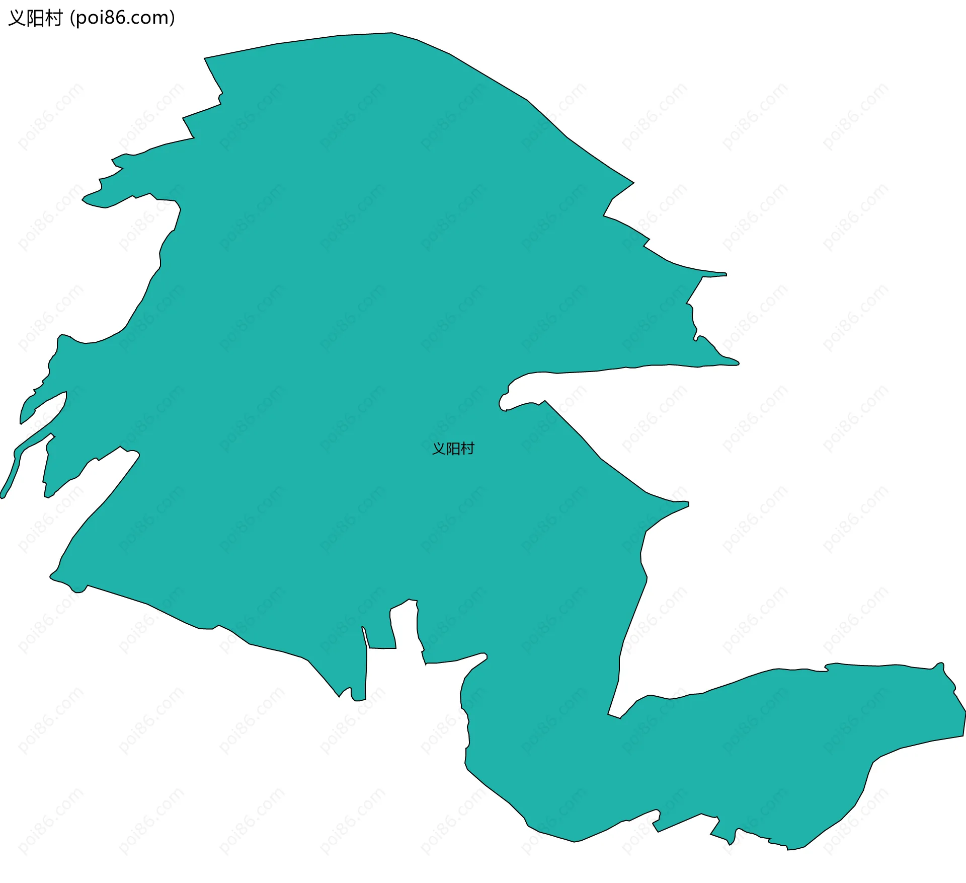 义阳村边界地图