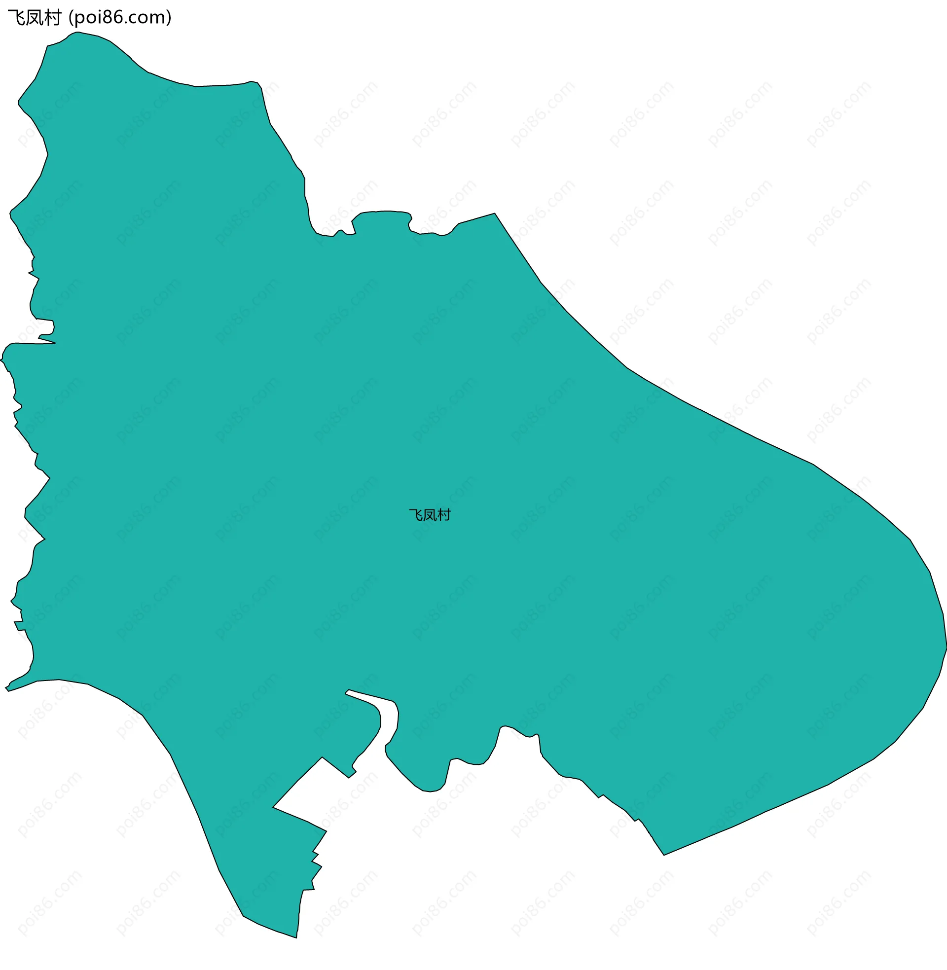 飞凤村边界地图