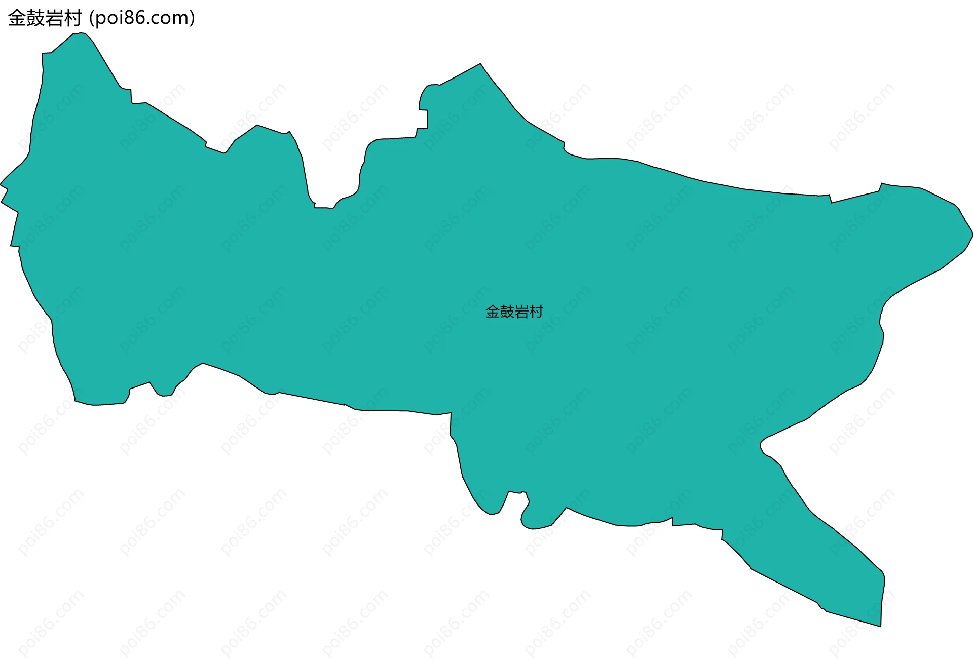 金鼓岩村边界地图