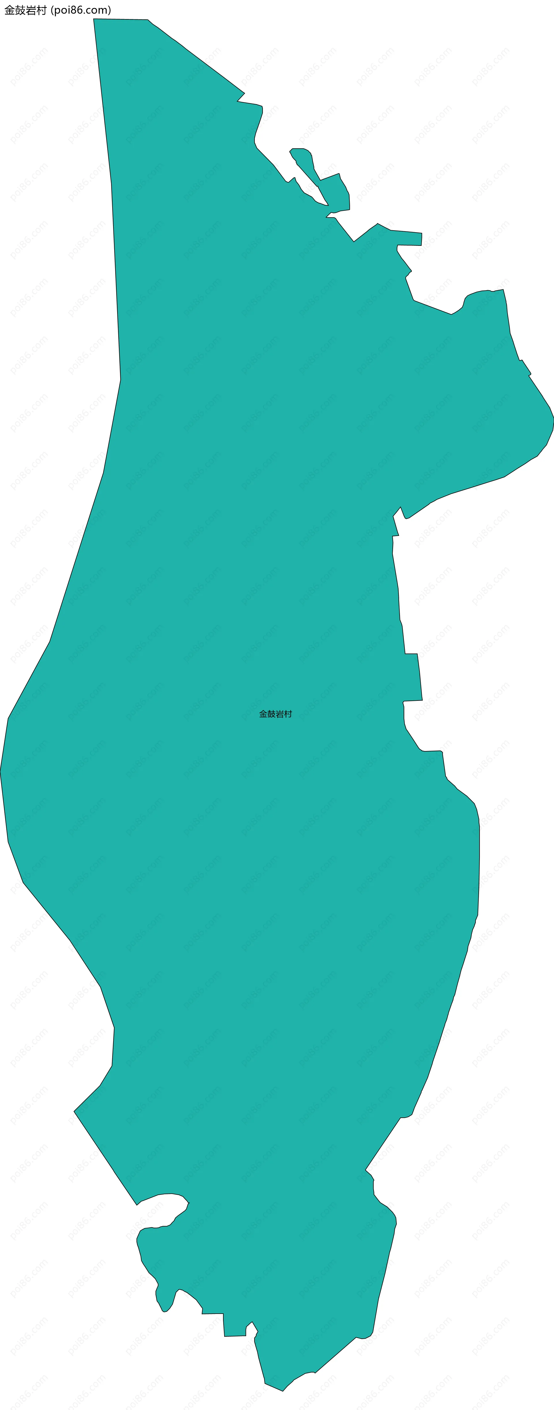 金鼓岩村边界地图