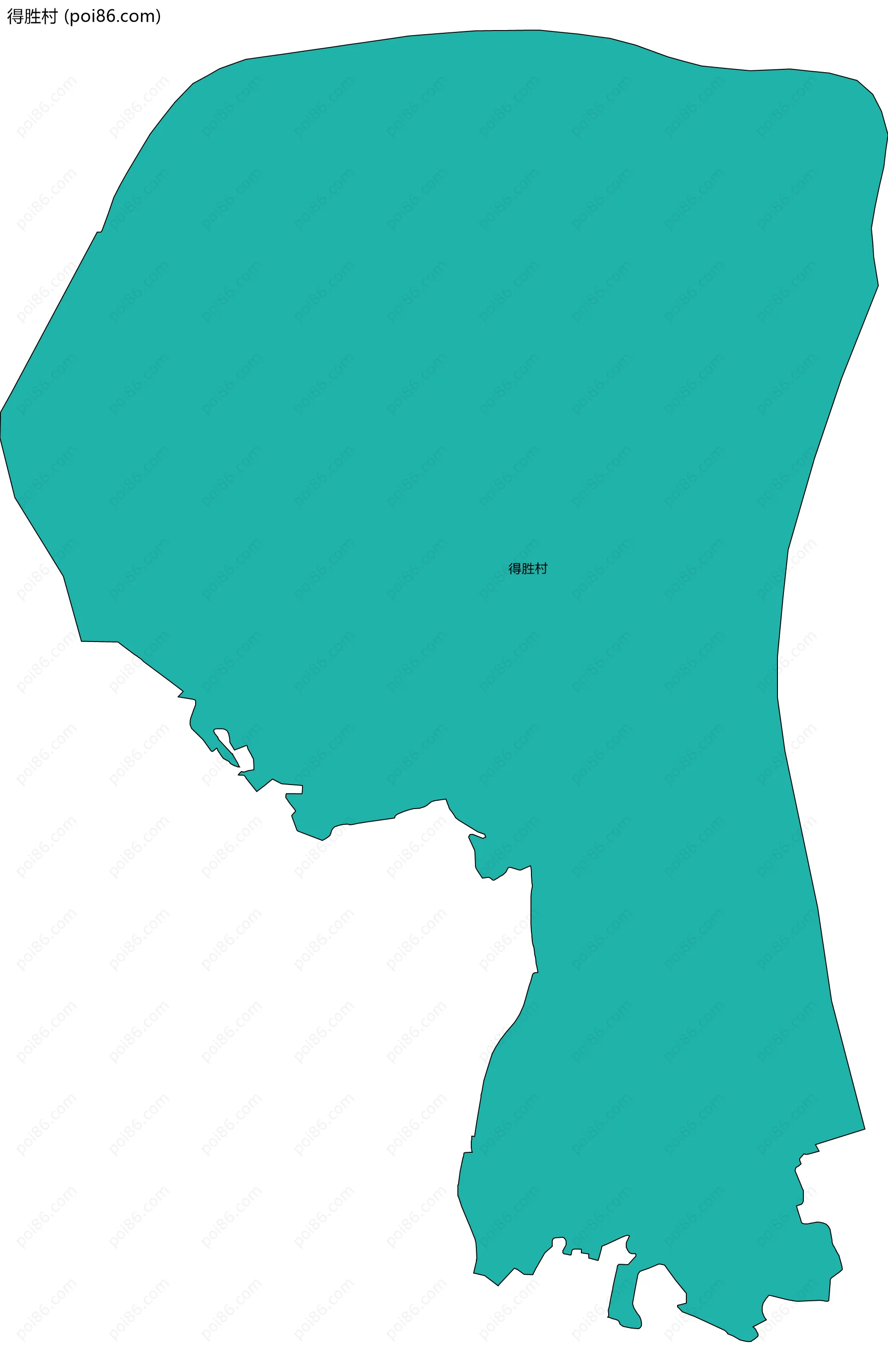 得胜村边界地图
