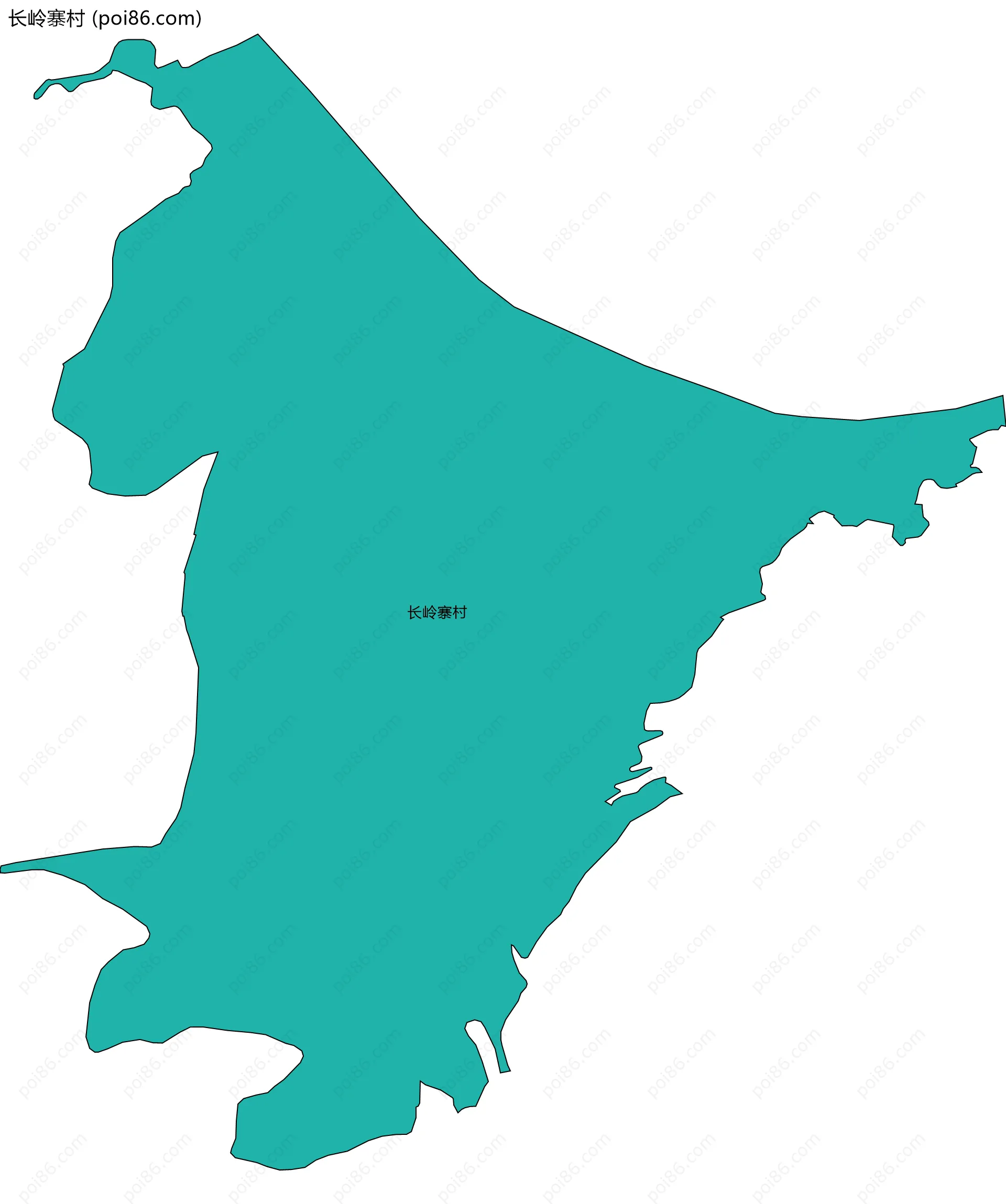 长岭寨村边界地图