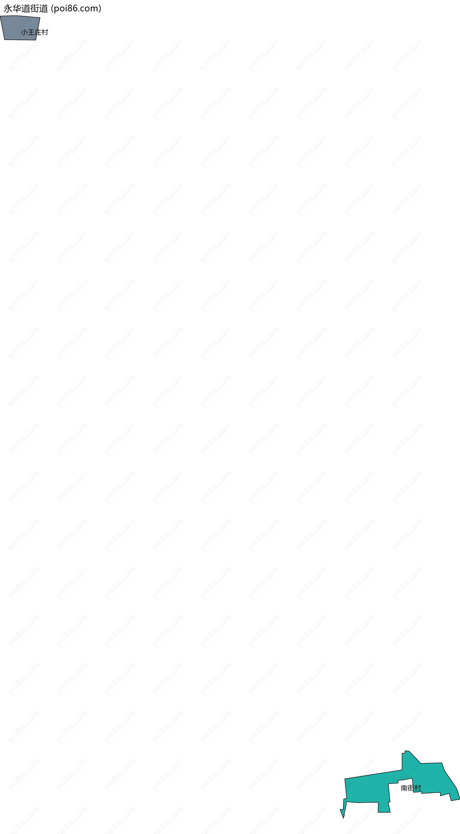 永华道街道边界地图(五级行政区划)