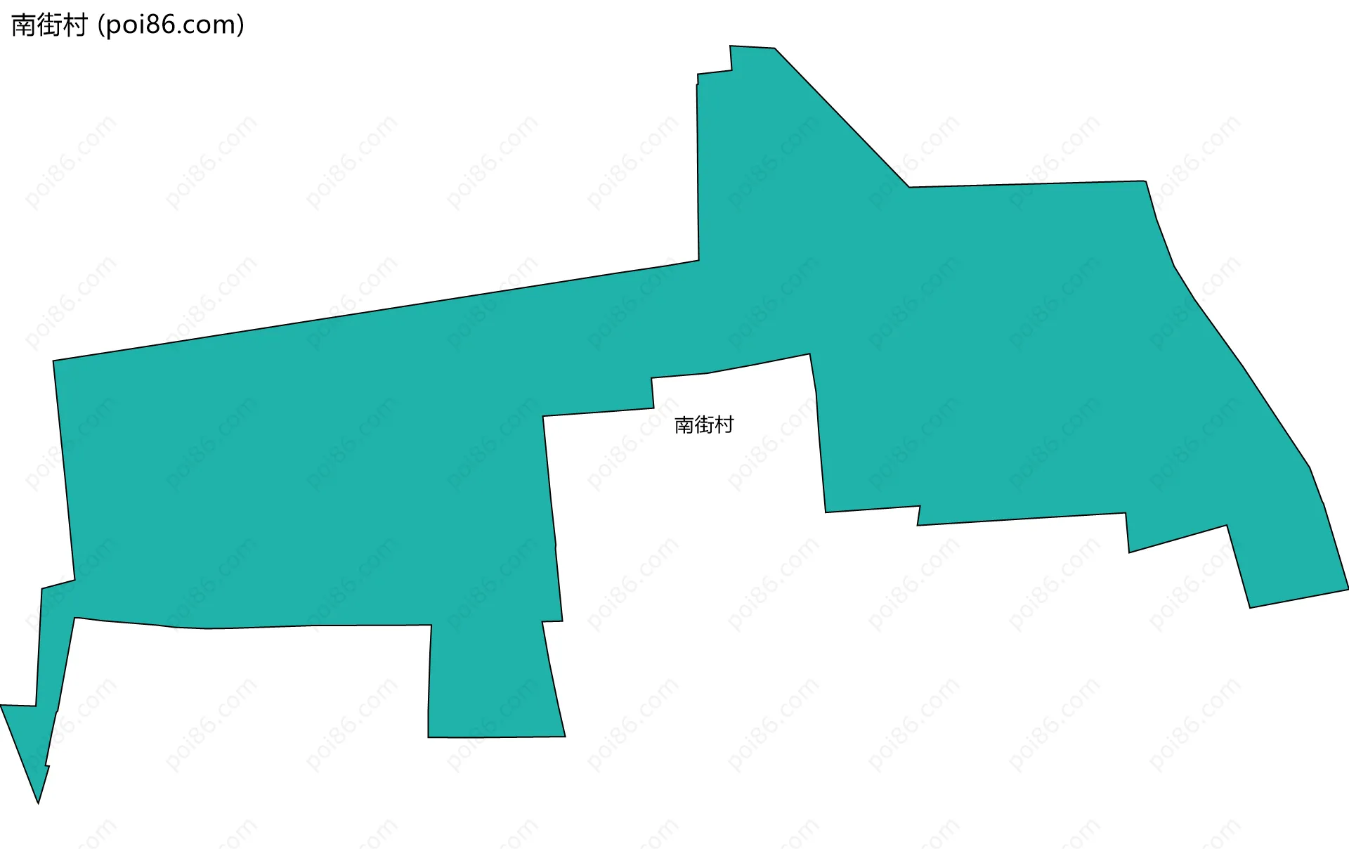 南街村边界地图