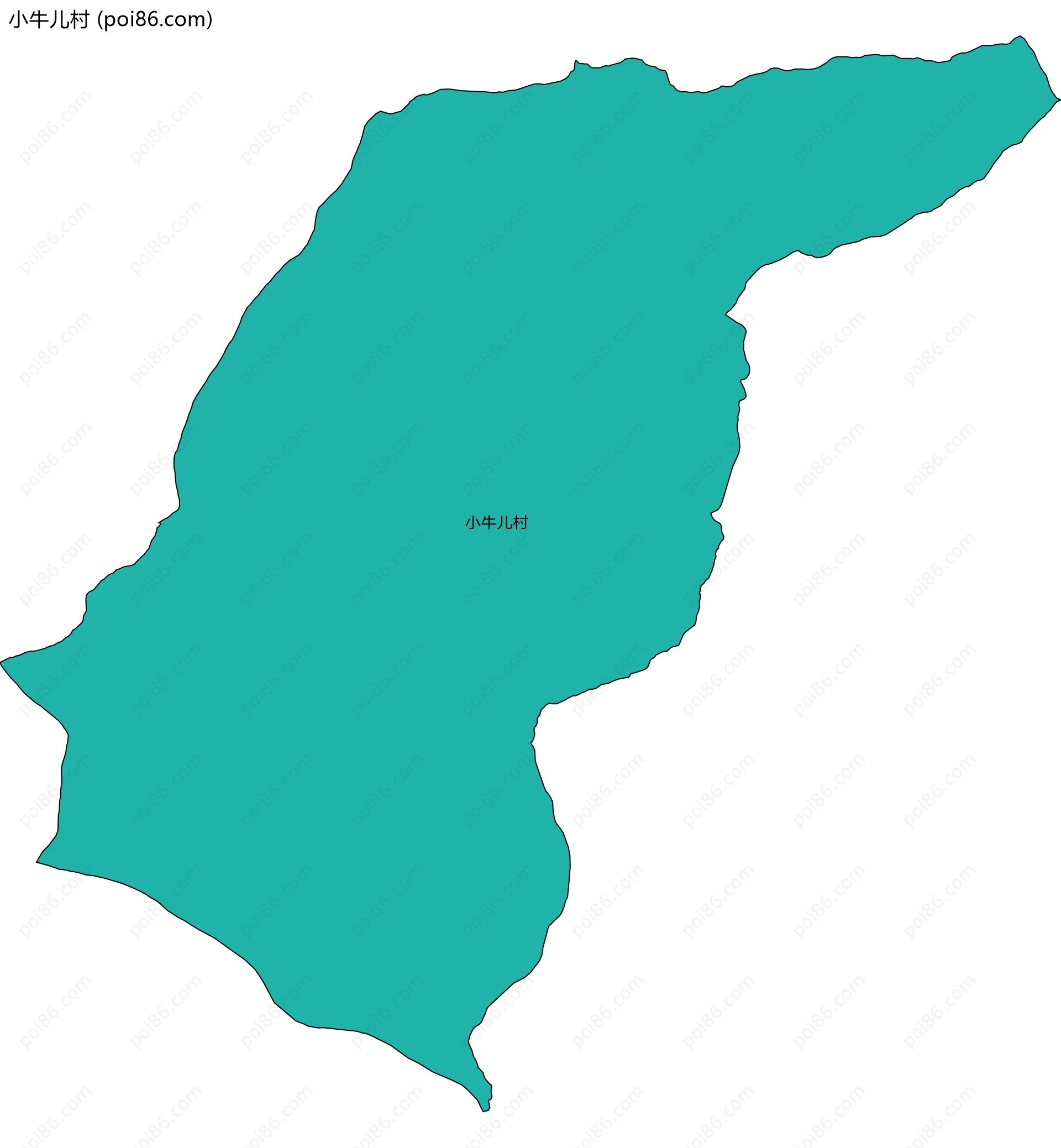 小牛儿村边界地图