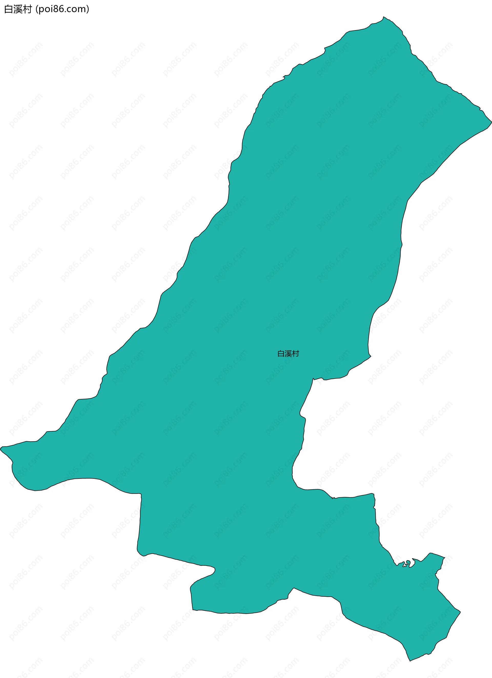 白溪村边界地图