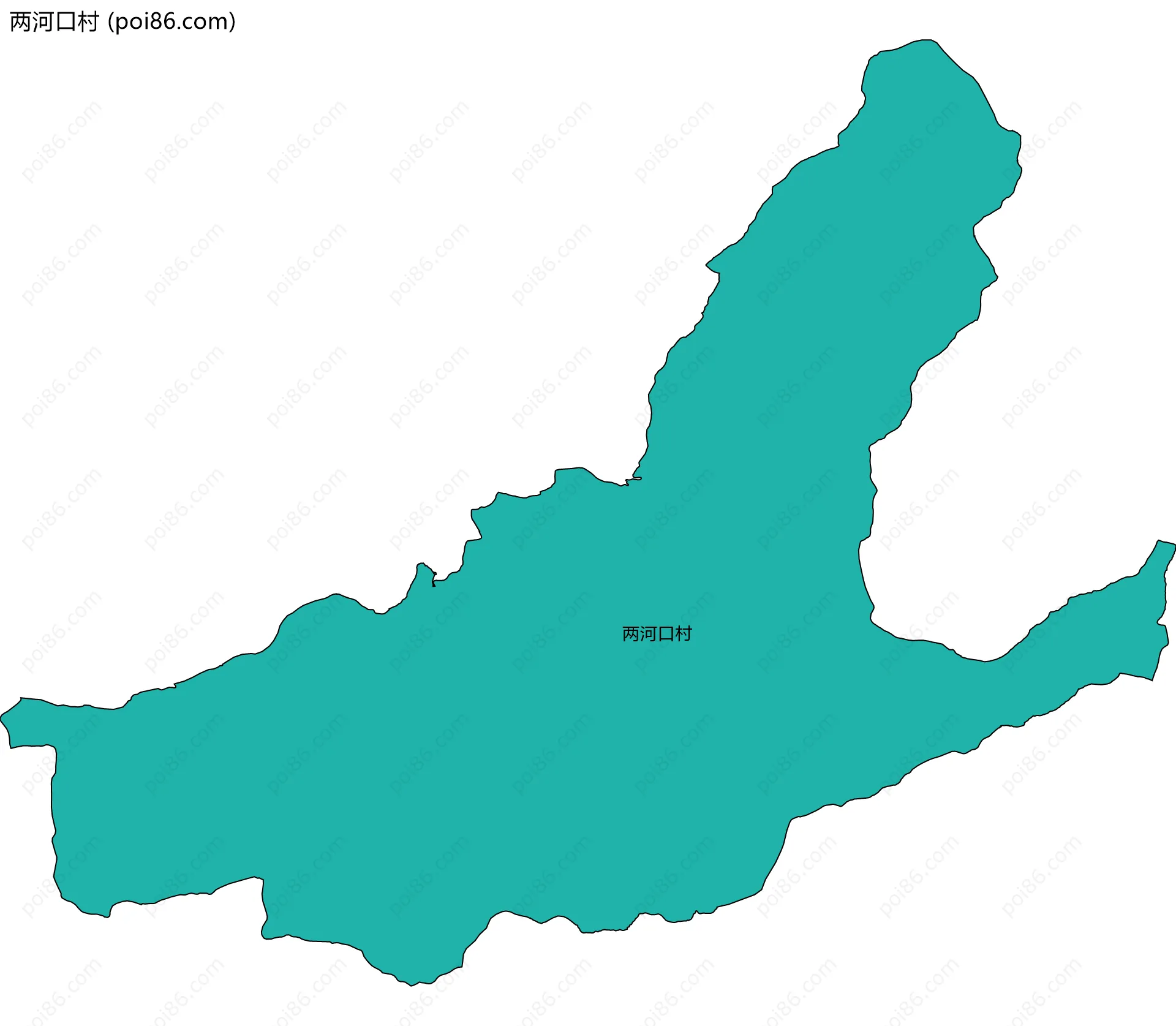 两河口村边界地图