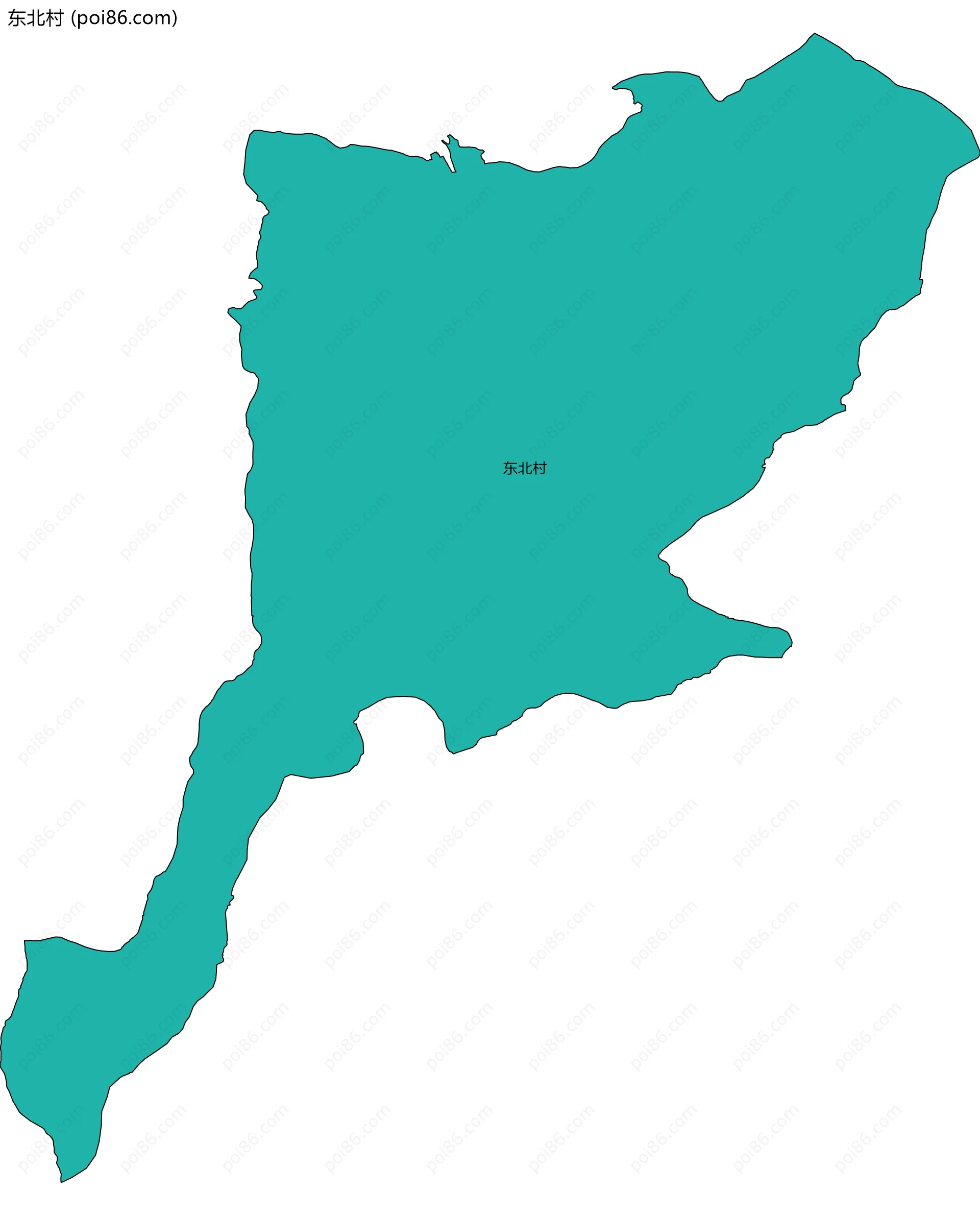 东北村边界地图