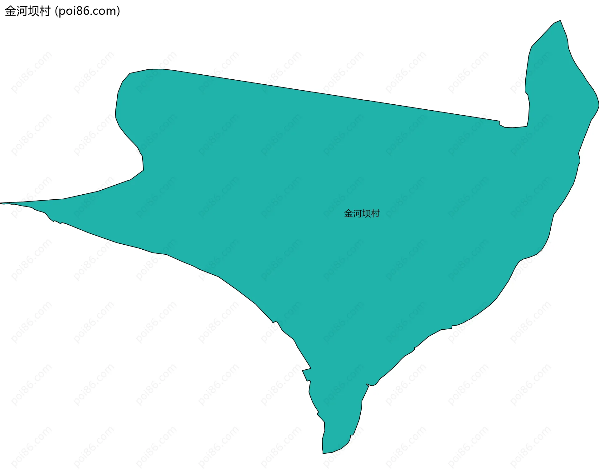 金河坝村边界地图