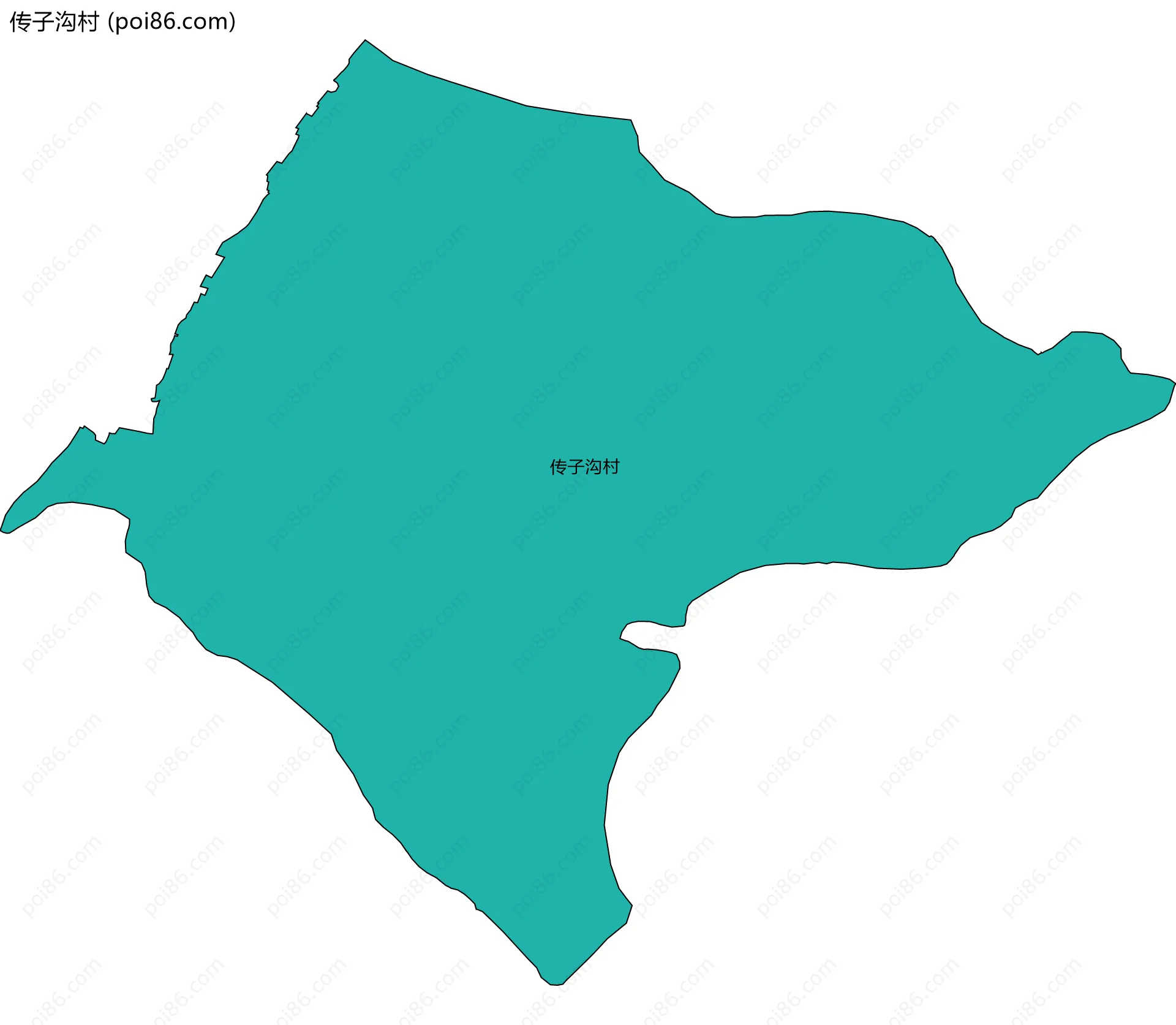 传子沟村边界地图