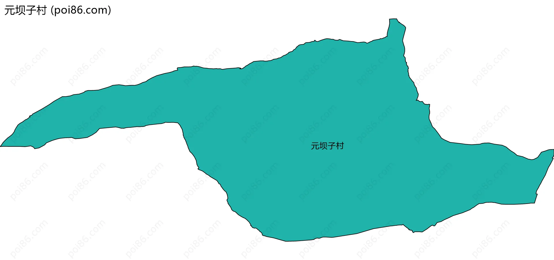 元坝子村边界地图