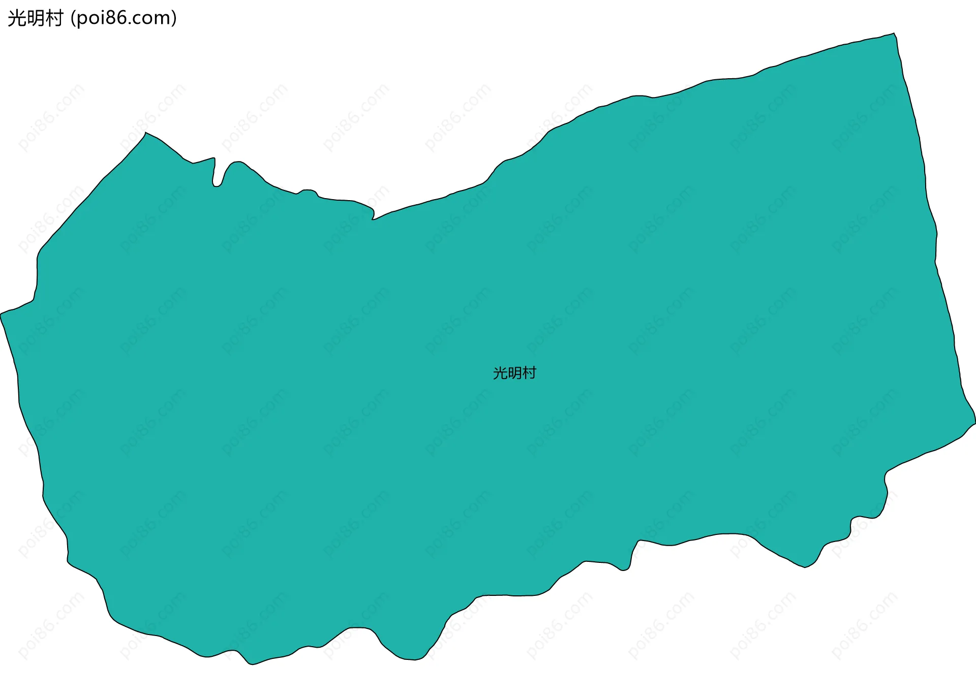 光明村边界地图