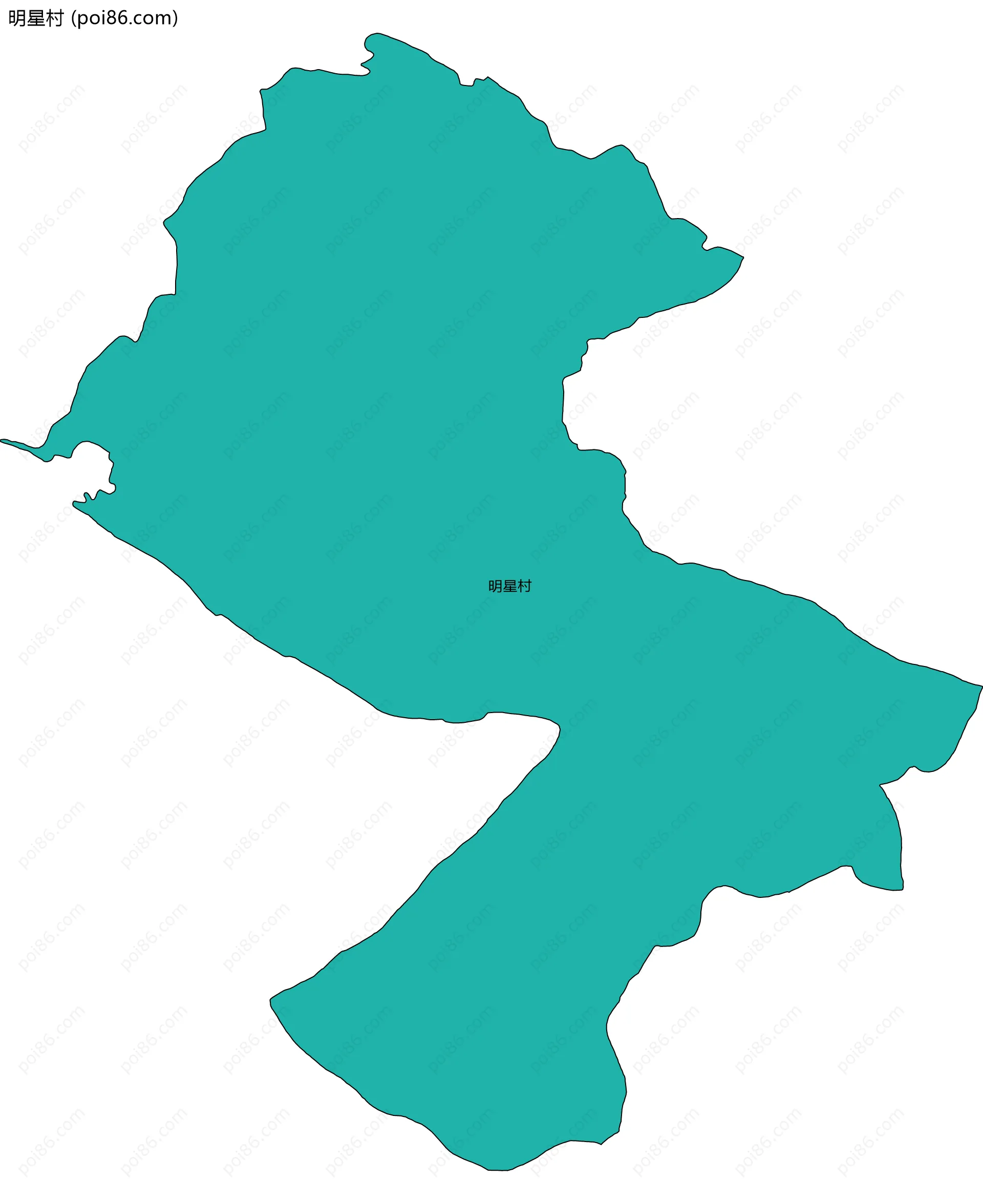 明星村边界地图