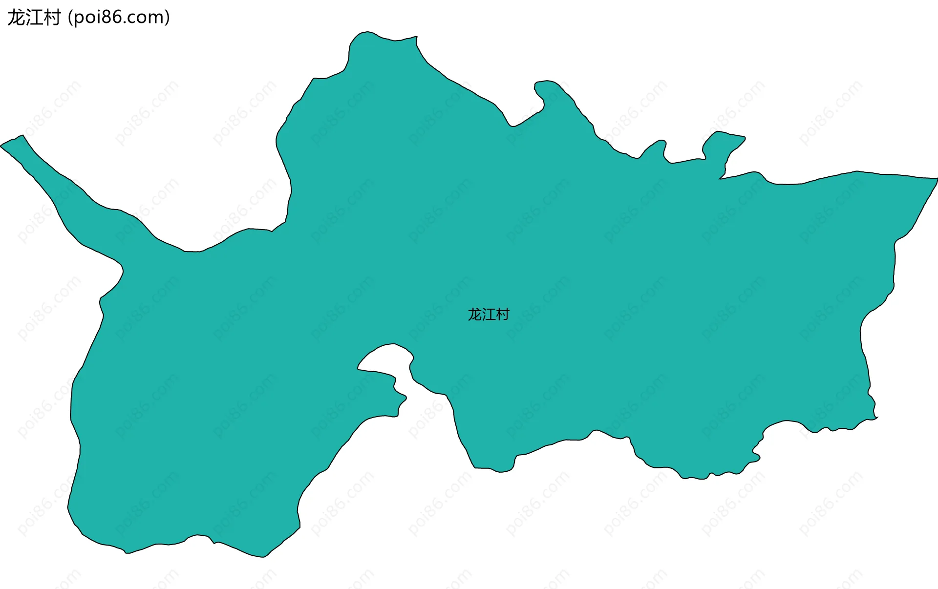 龙江村边界地图