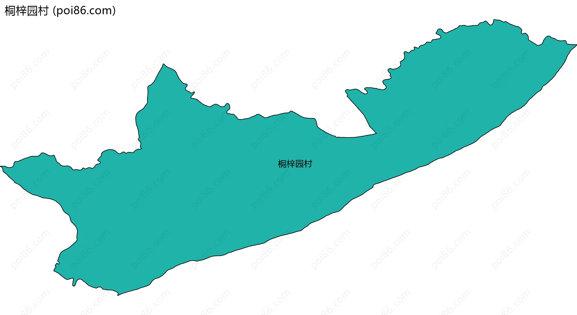 桐梓园村边界地图