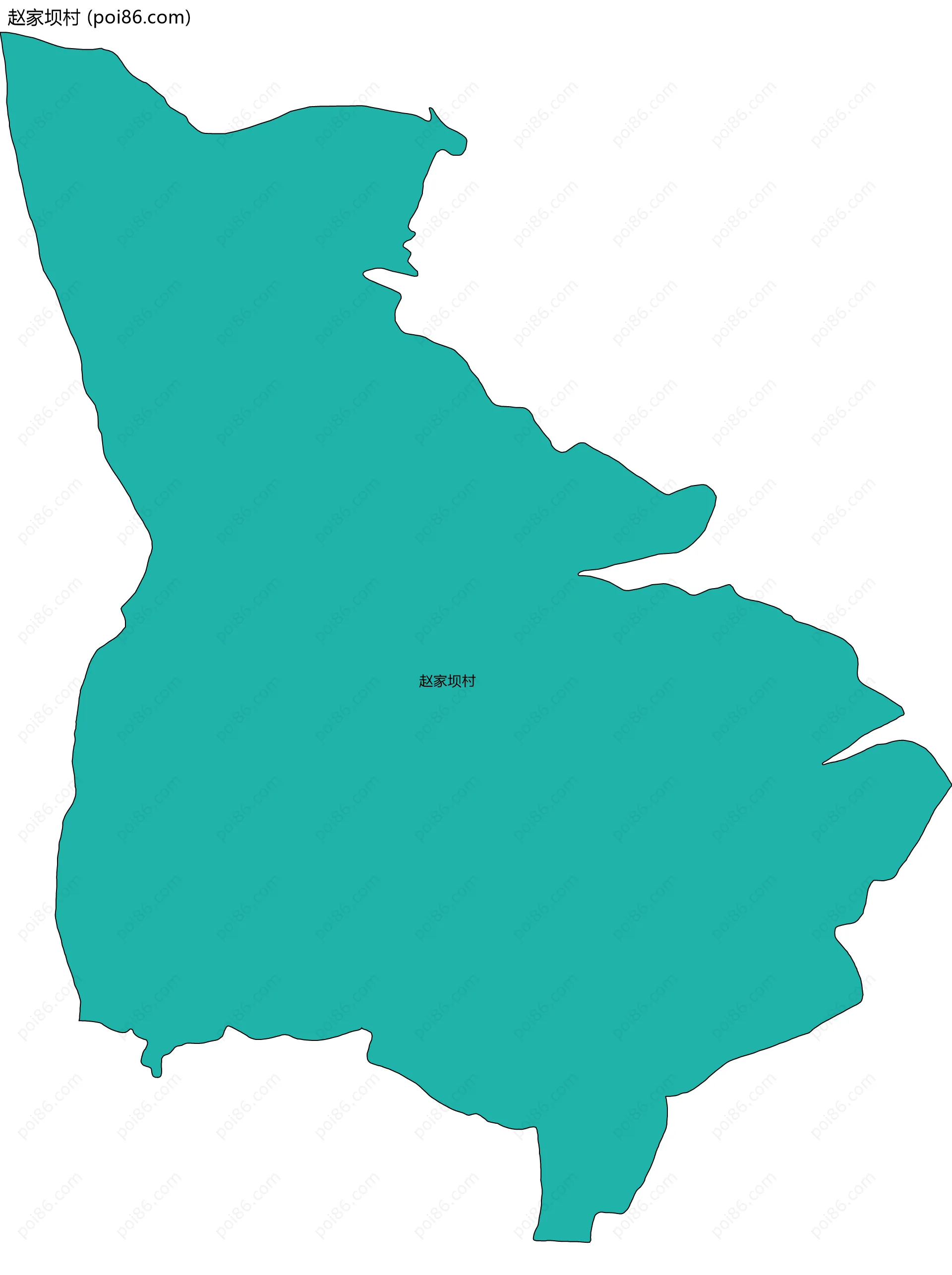 赵家坝村边界地图