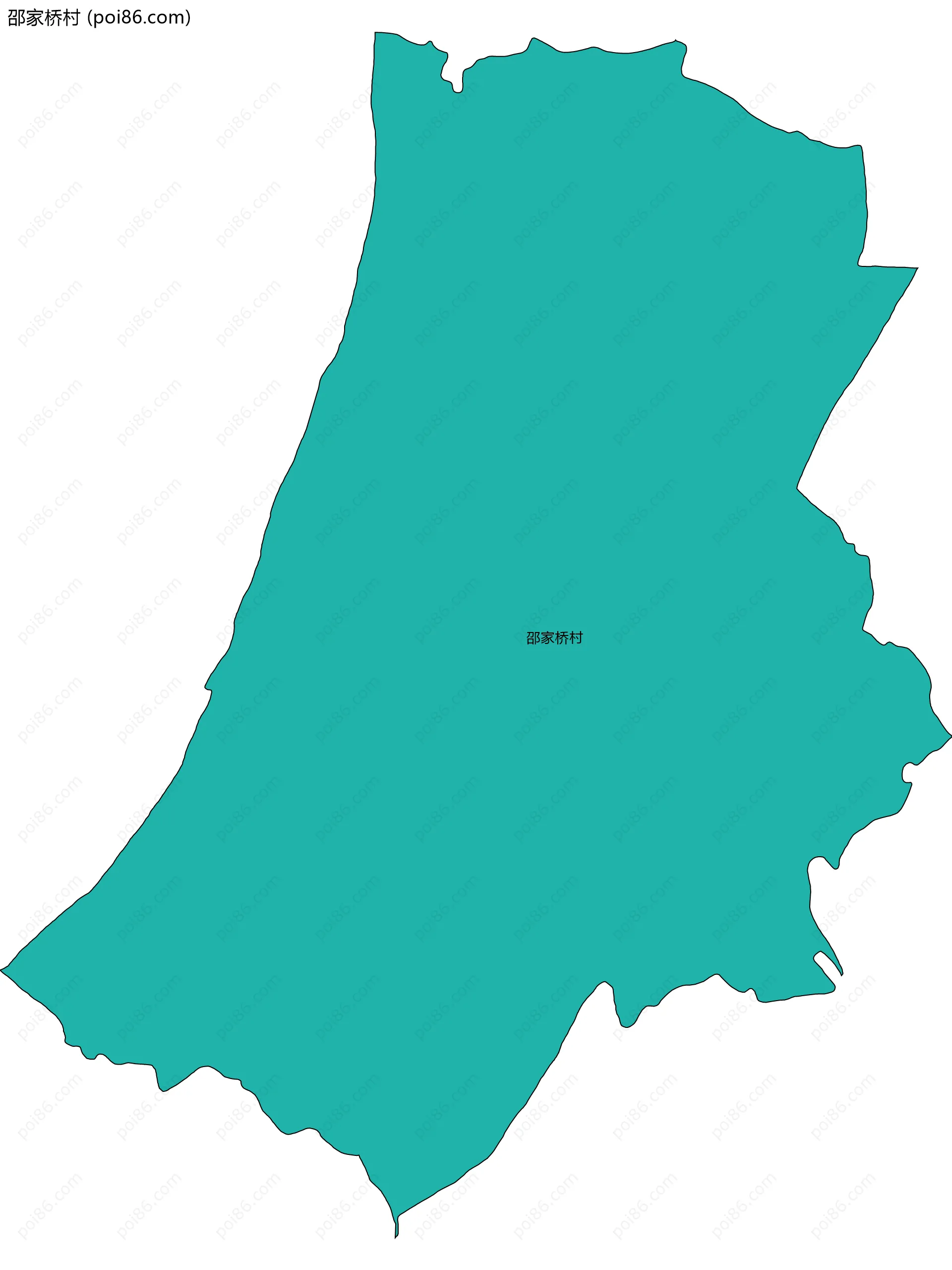 邵家桥村边界地图