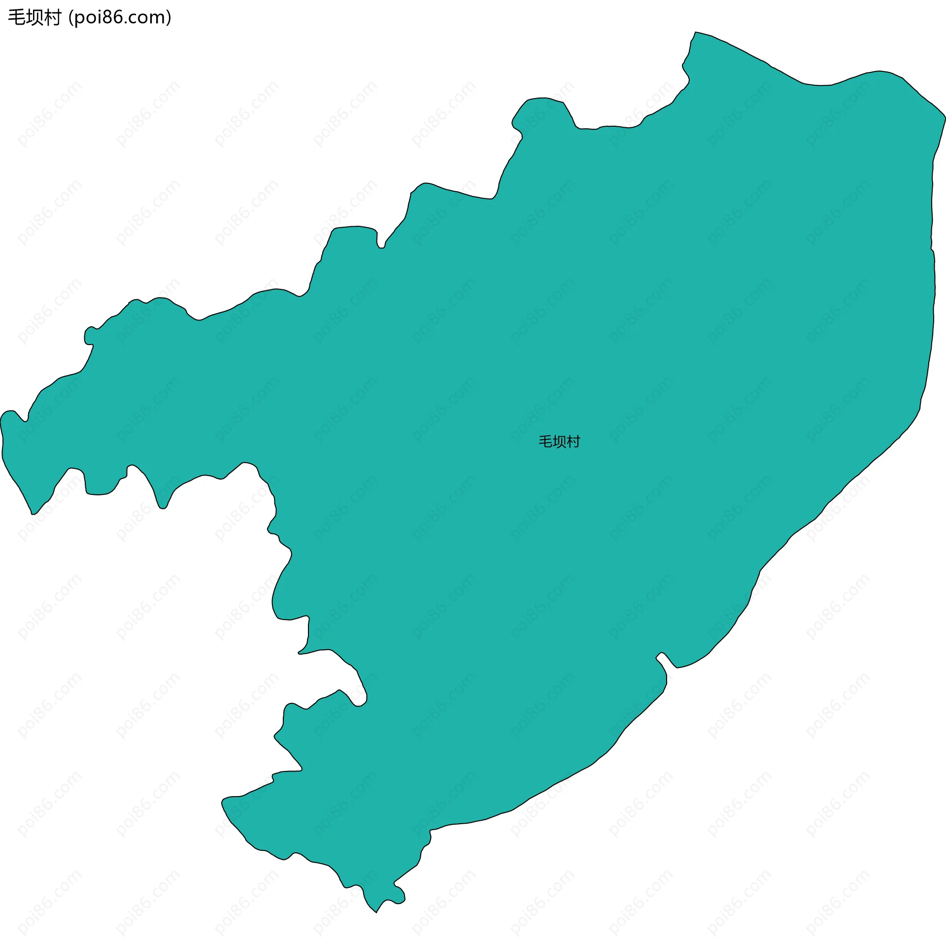 毛坝村边界地图