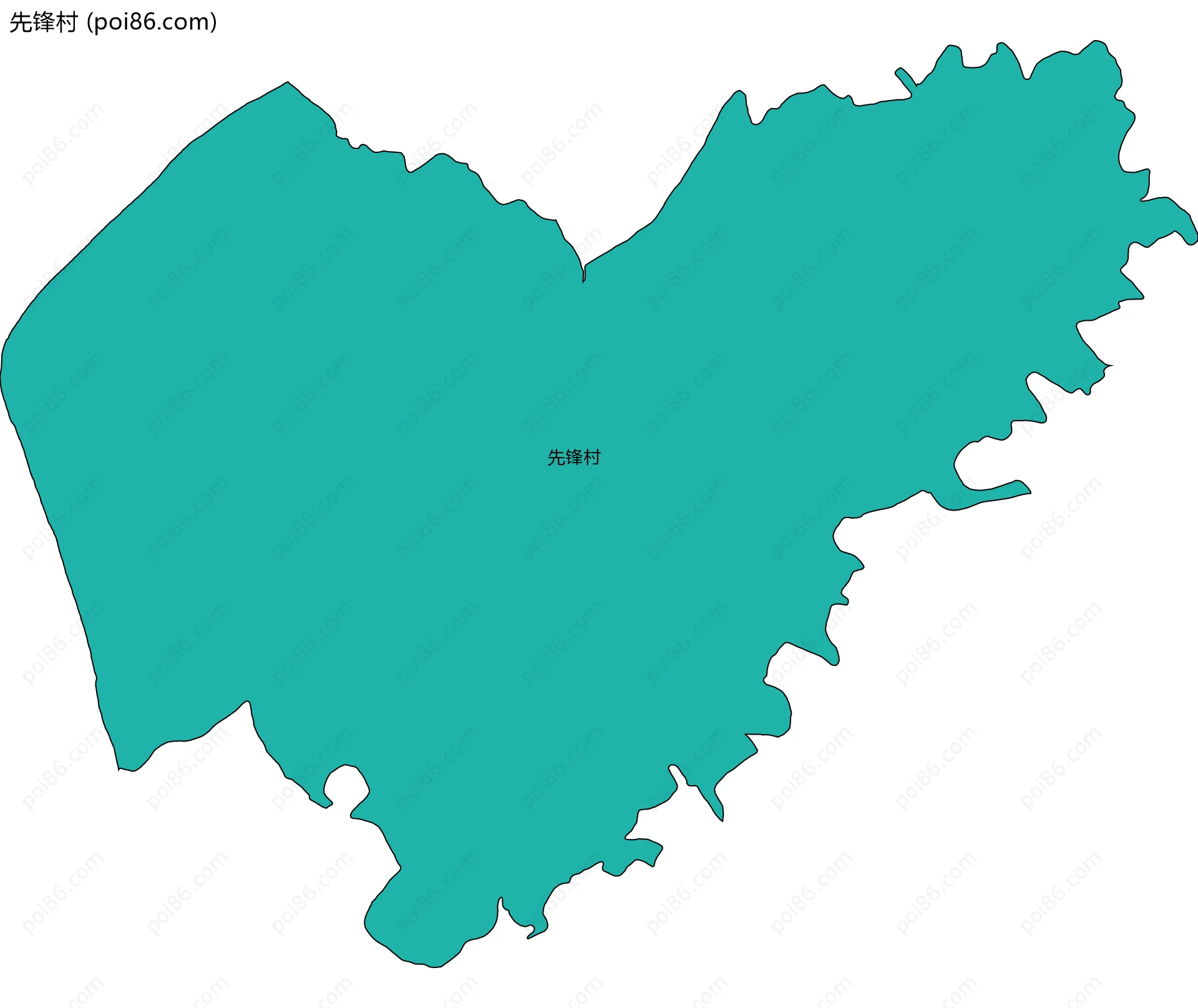 先锋村边界地图
