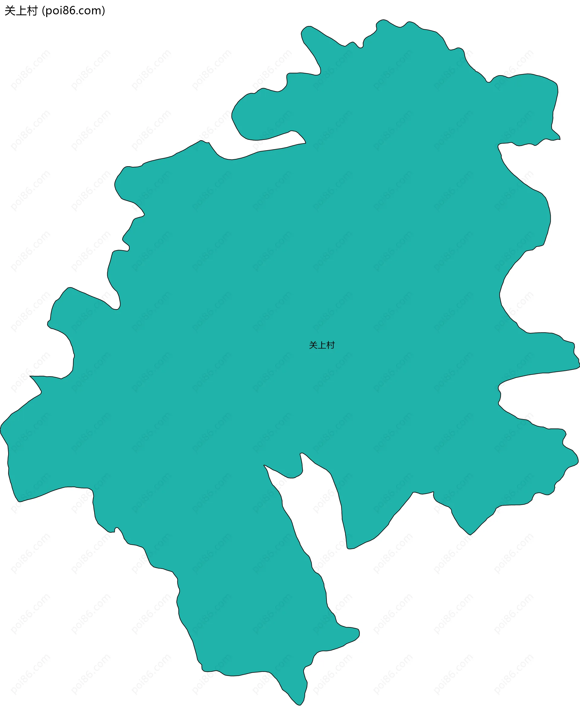 关上村边界地图