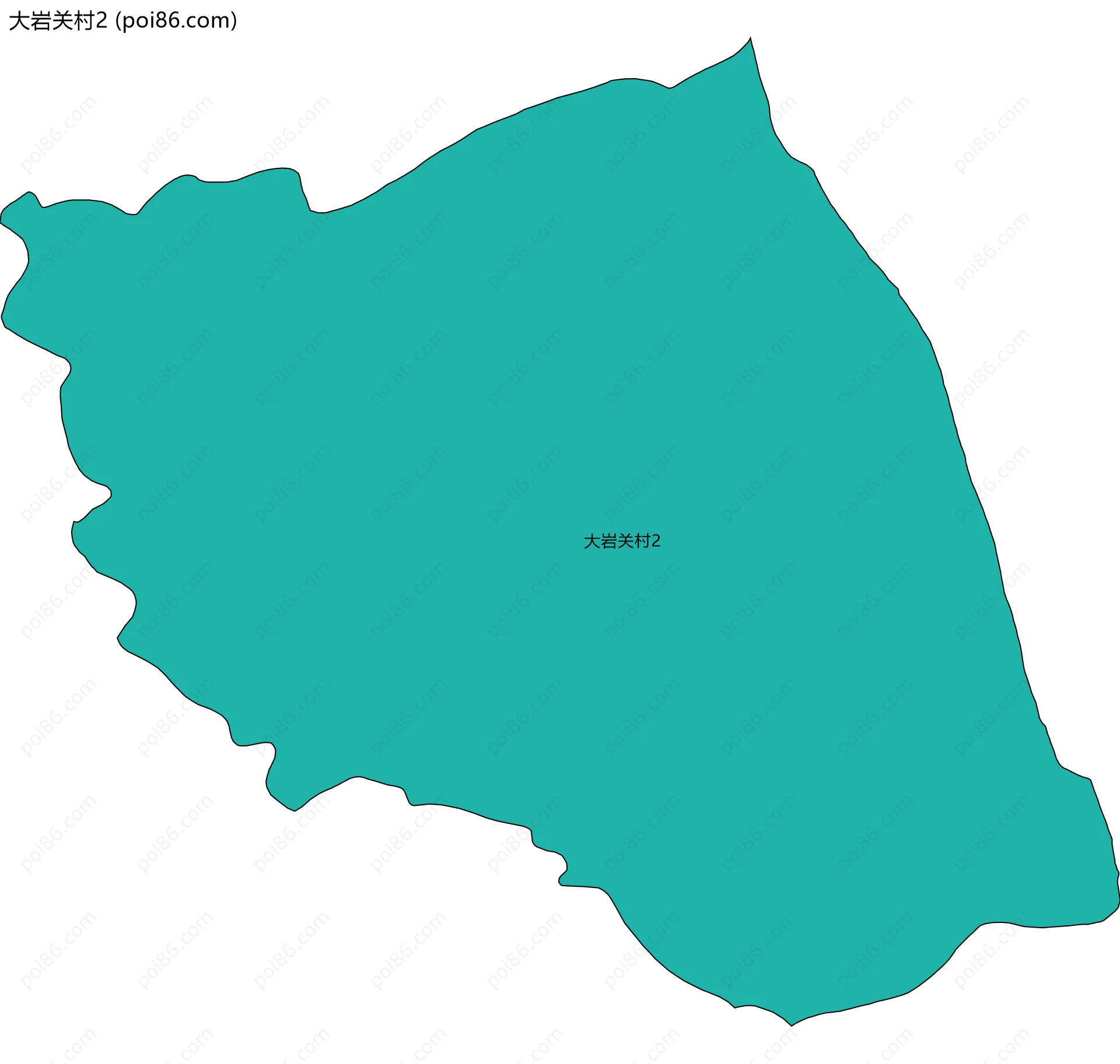 大岩关村2边界地图