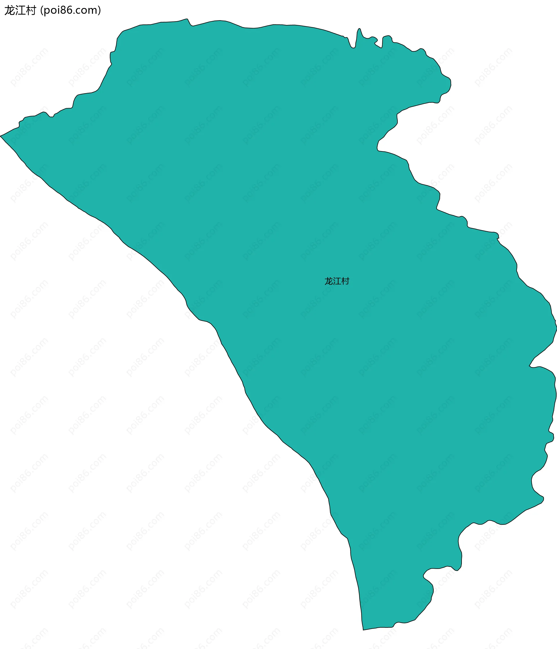 龙江村边界地图